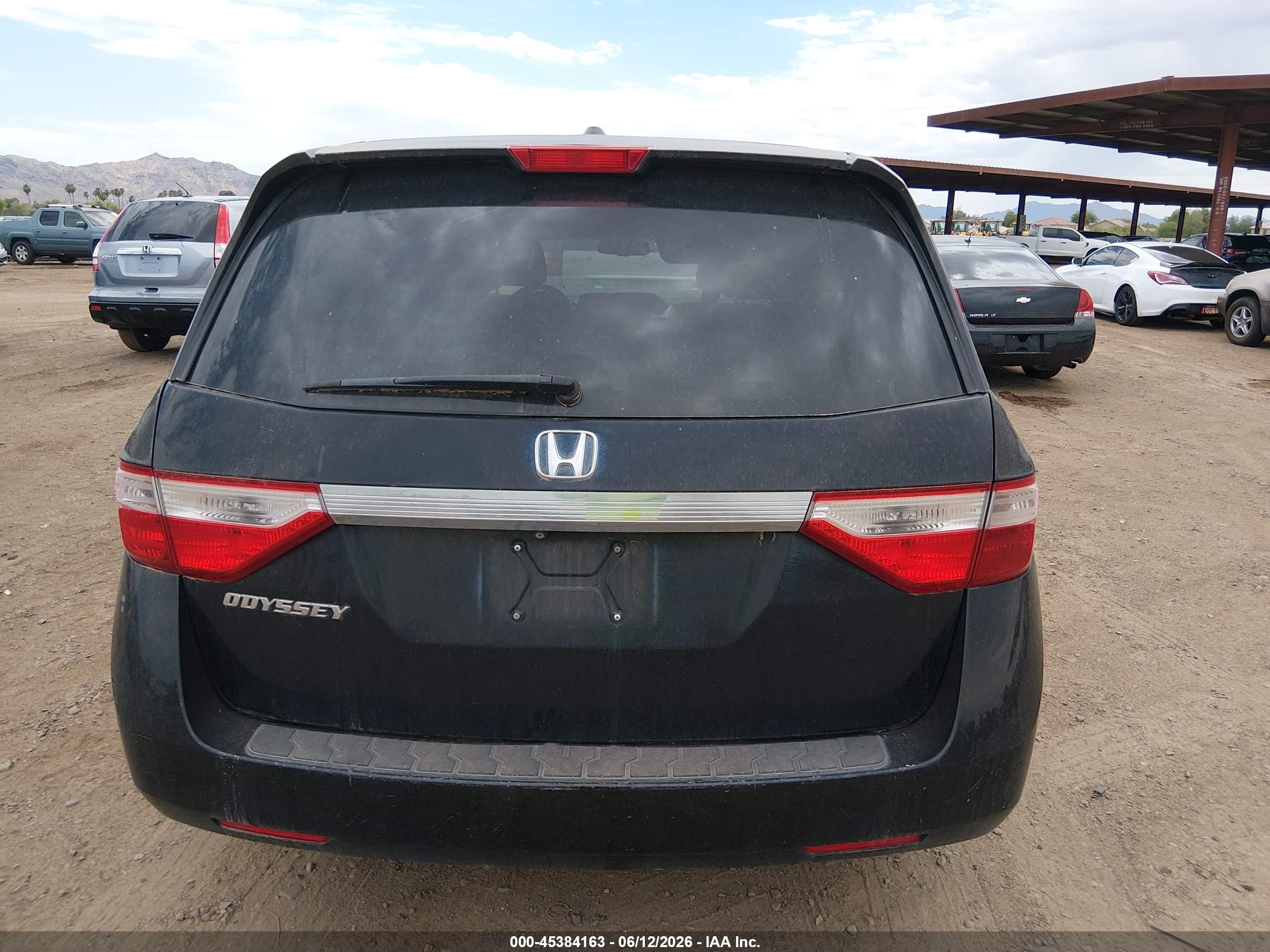 2012 Honda Odyssey Ex-l Black vin: 5FNRL5H69CB015025