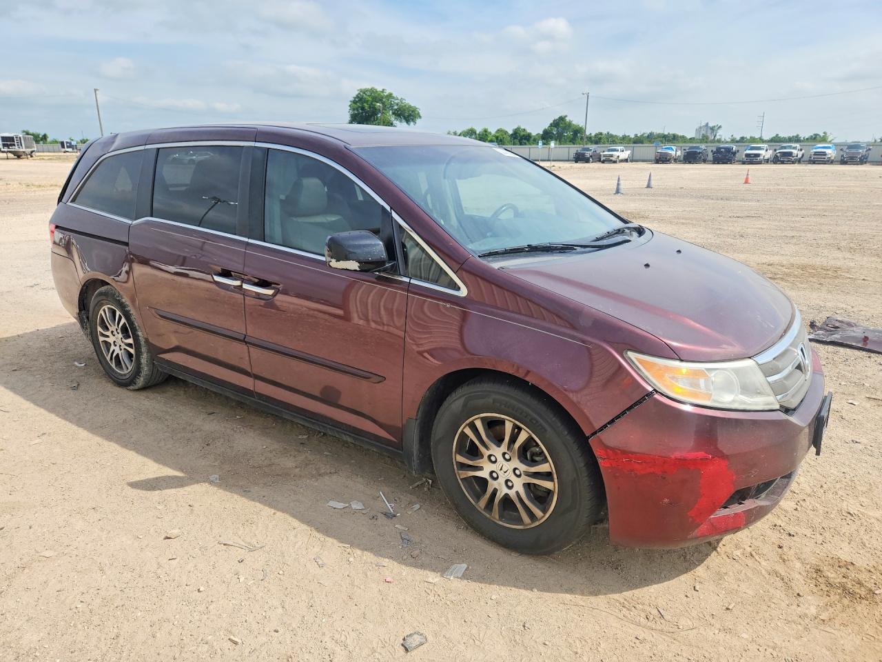 2012 Honda Odyssey Exl Burgundy vin: 5FNRL5H69CB044119
