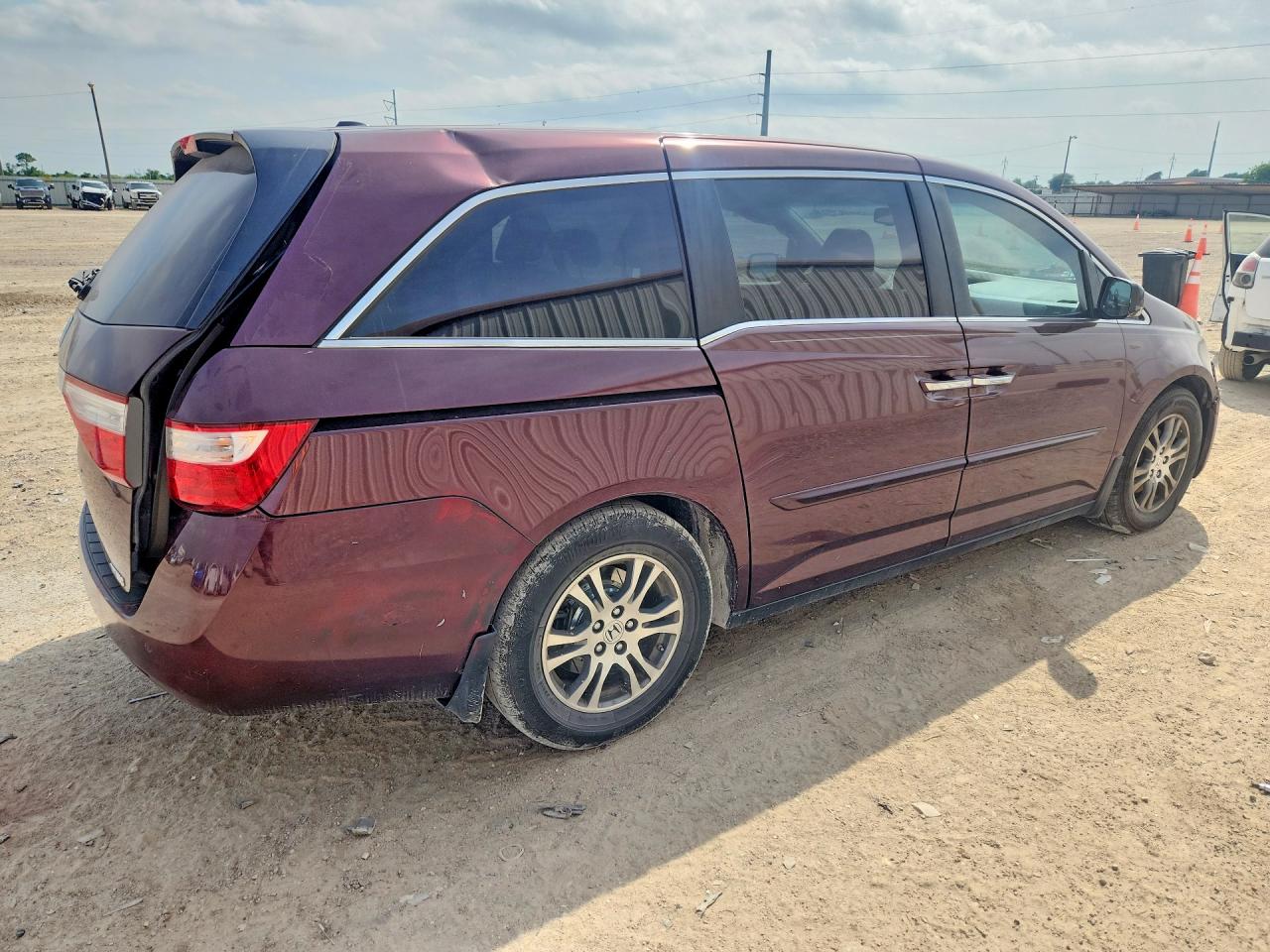 2012 Honda Odyssey Exl Burgundy vin: 5FNRL5H69CB044119
