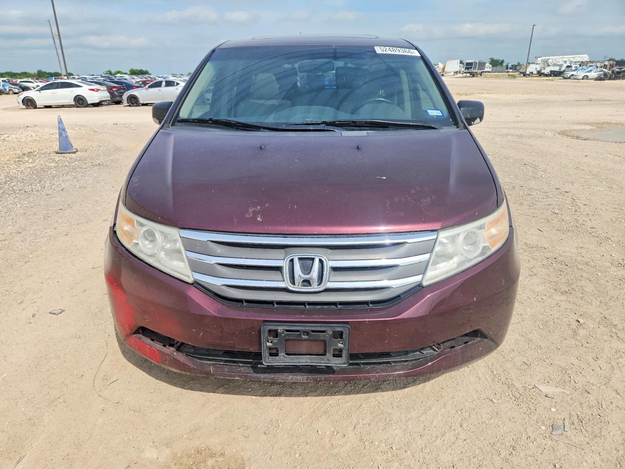 2012 Honda Odyssey Exl Burgundy vin: 5FNRL5H69CB044119