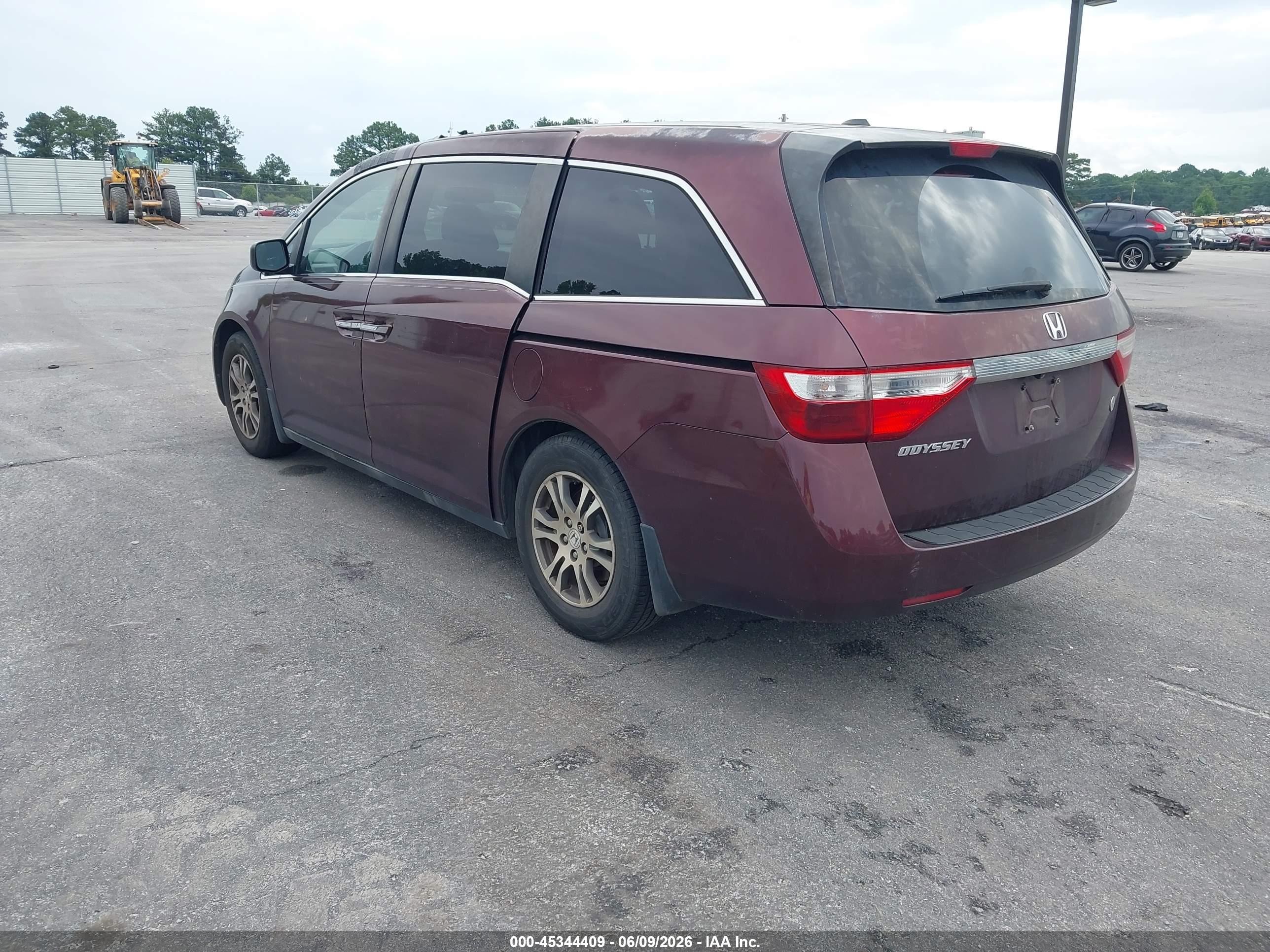 2012 Honda Odyssey Ex-l Burgundy vin: 5FNRL5H69CB065617