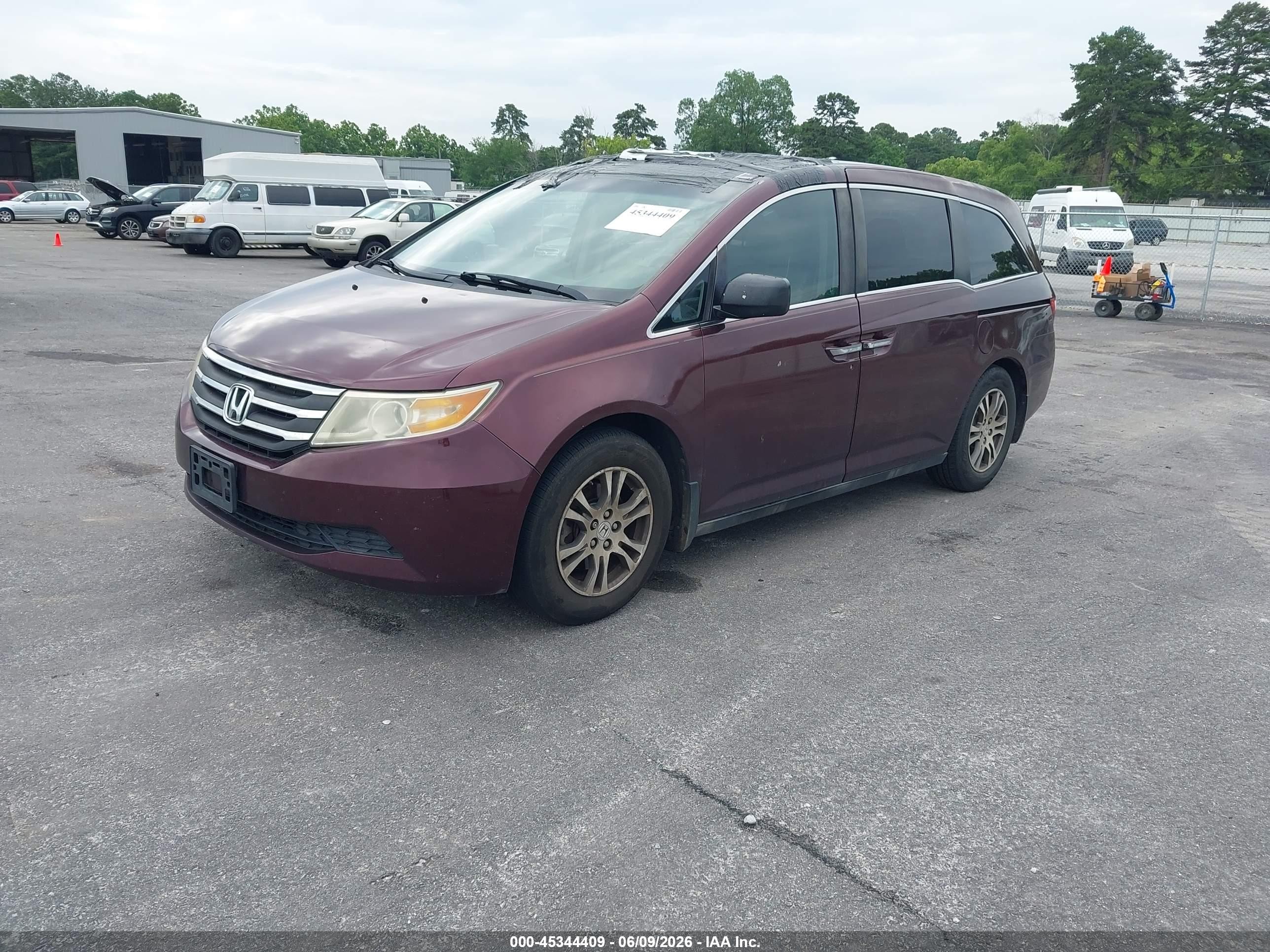 2012 Honda Odyssey Ex-l Burgundy vin: 5FNRL5H69CB065617