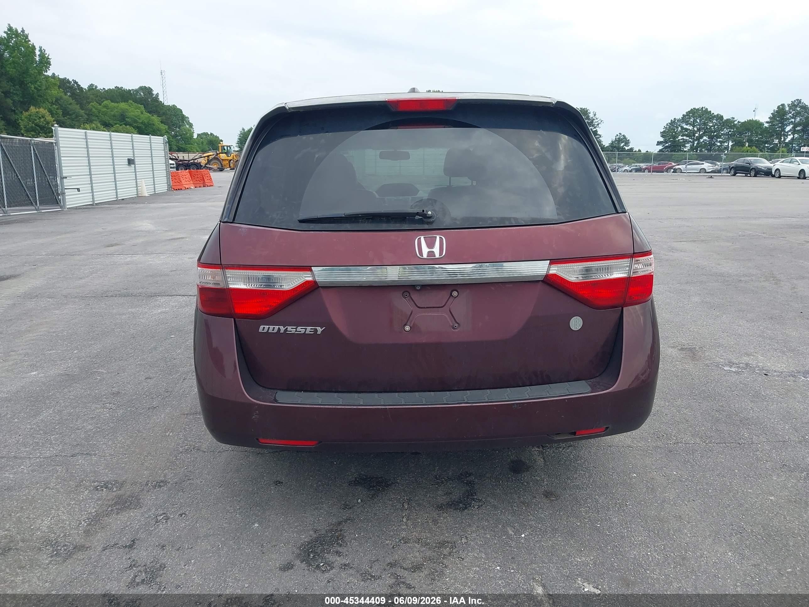 2012 Honda Odyssey Ex-l Burgundy vin: 5FNRL5H69CB065617