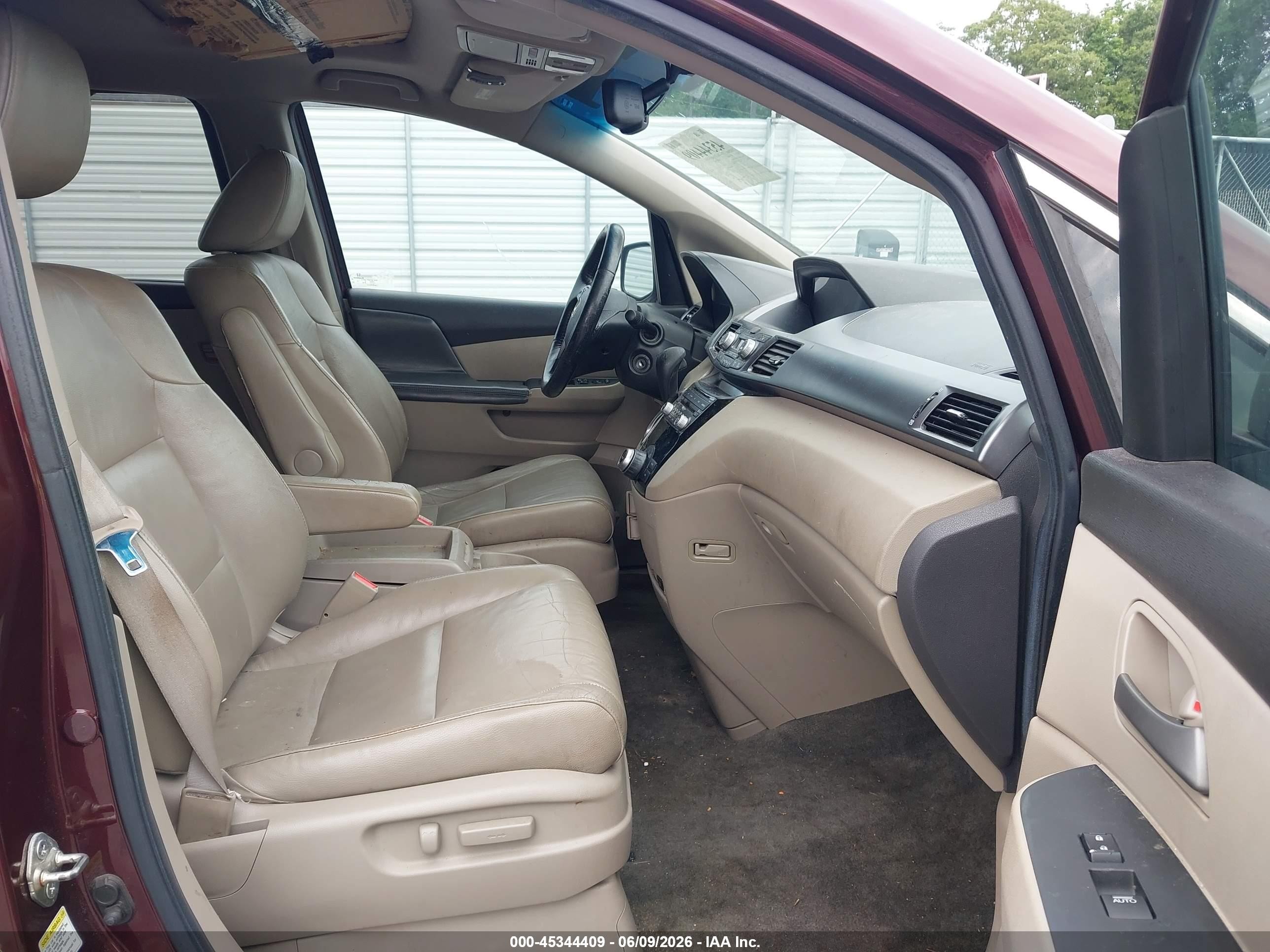 2012 Honda Odyssey Ex-l Burgundy vin: 5FNRL5H69CB065617
