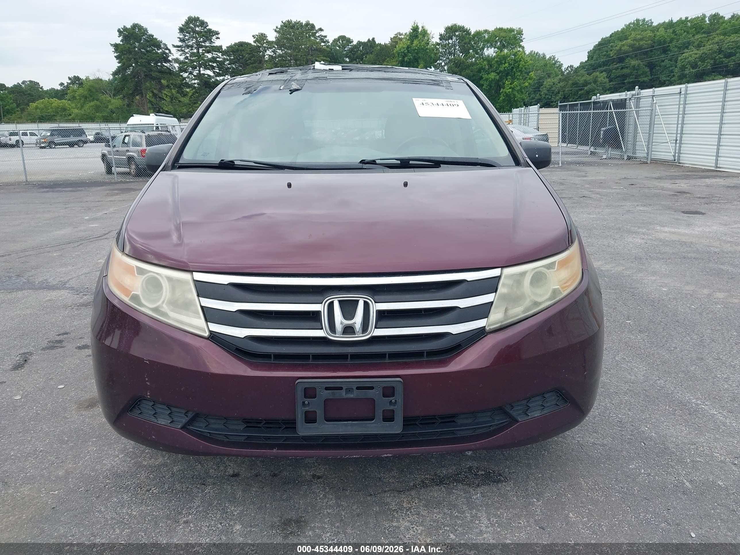 2012 Honda Odyssey Ex-l Burgundy vin: 5FNRL5H69CB065617