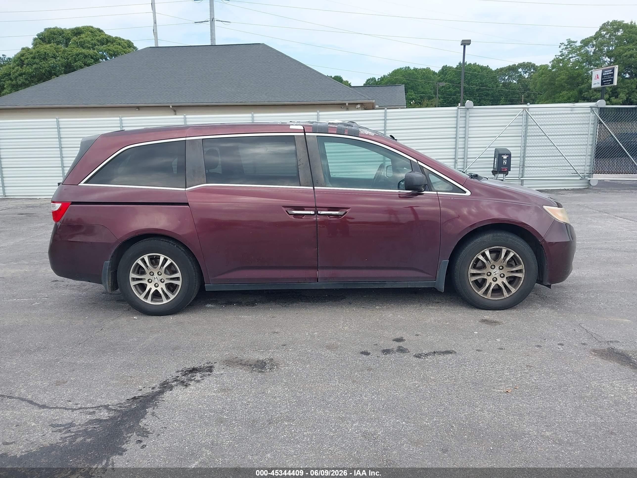 2012 Honda Odyssey Ex-l Burgundy vin: 5FNRL5H69CB065617