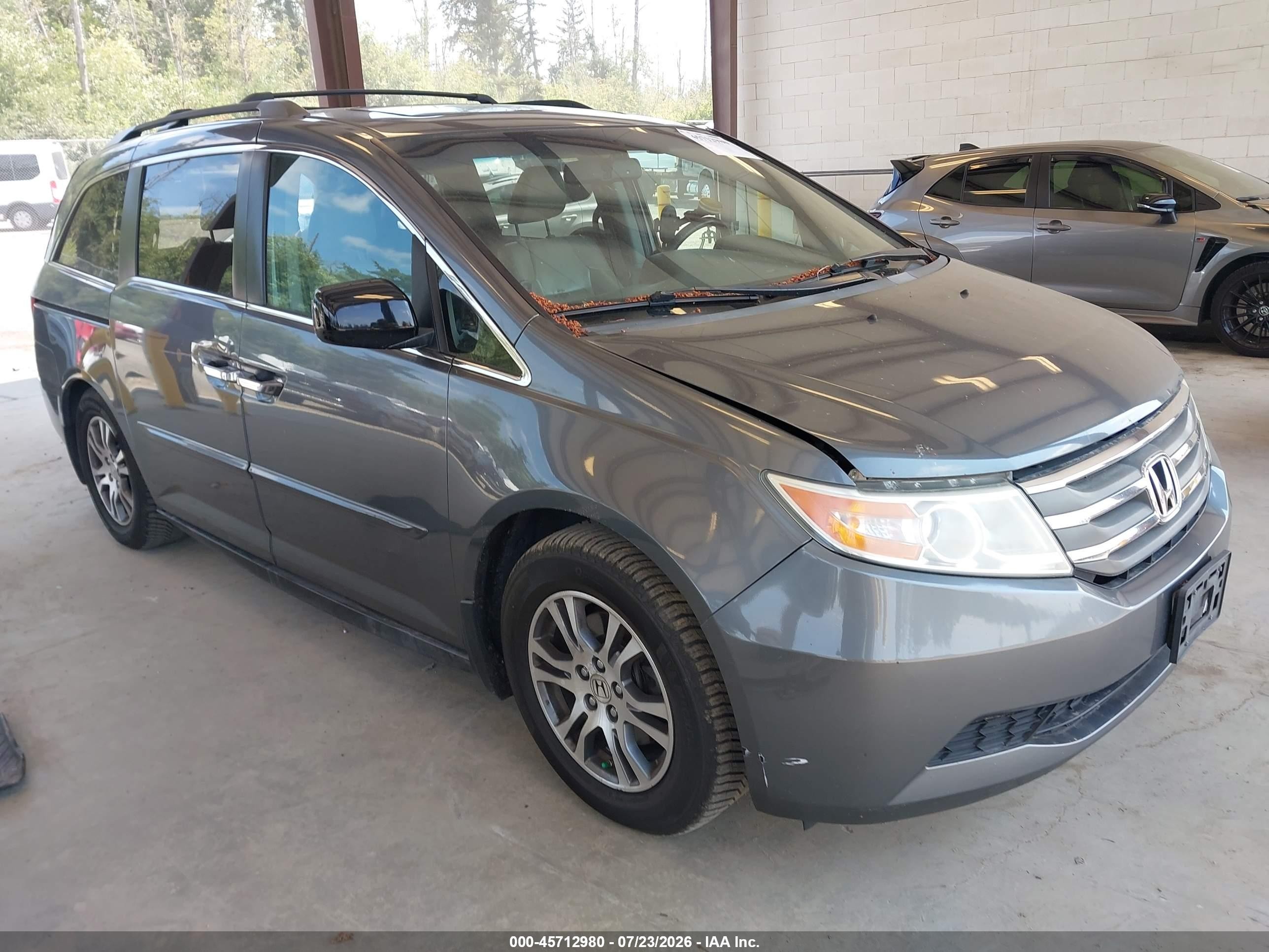 2012 Honda Odyssey Ex-l Gray vin: 5FNRL5H69CB087942