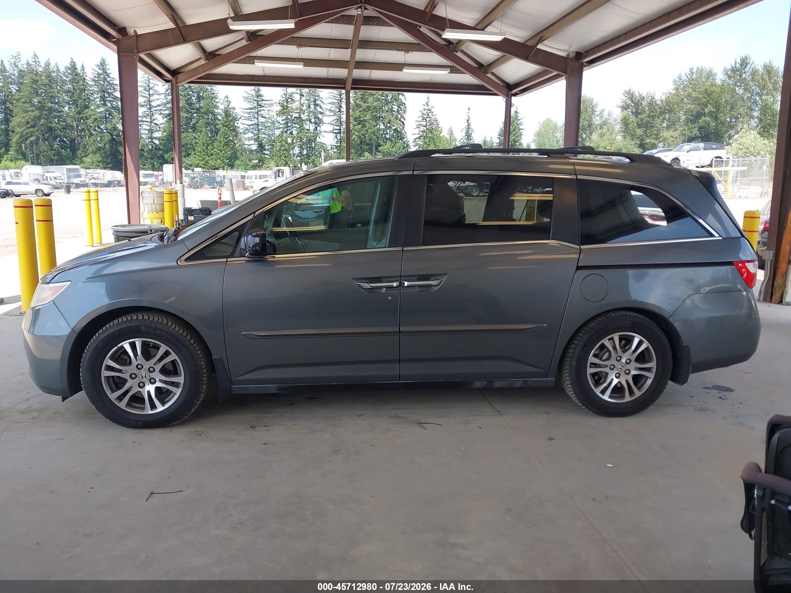 2012 Honda Odyssey Ex-l Gray vin: 5FNRL5H69CB087942
