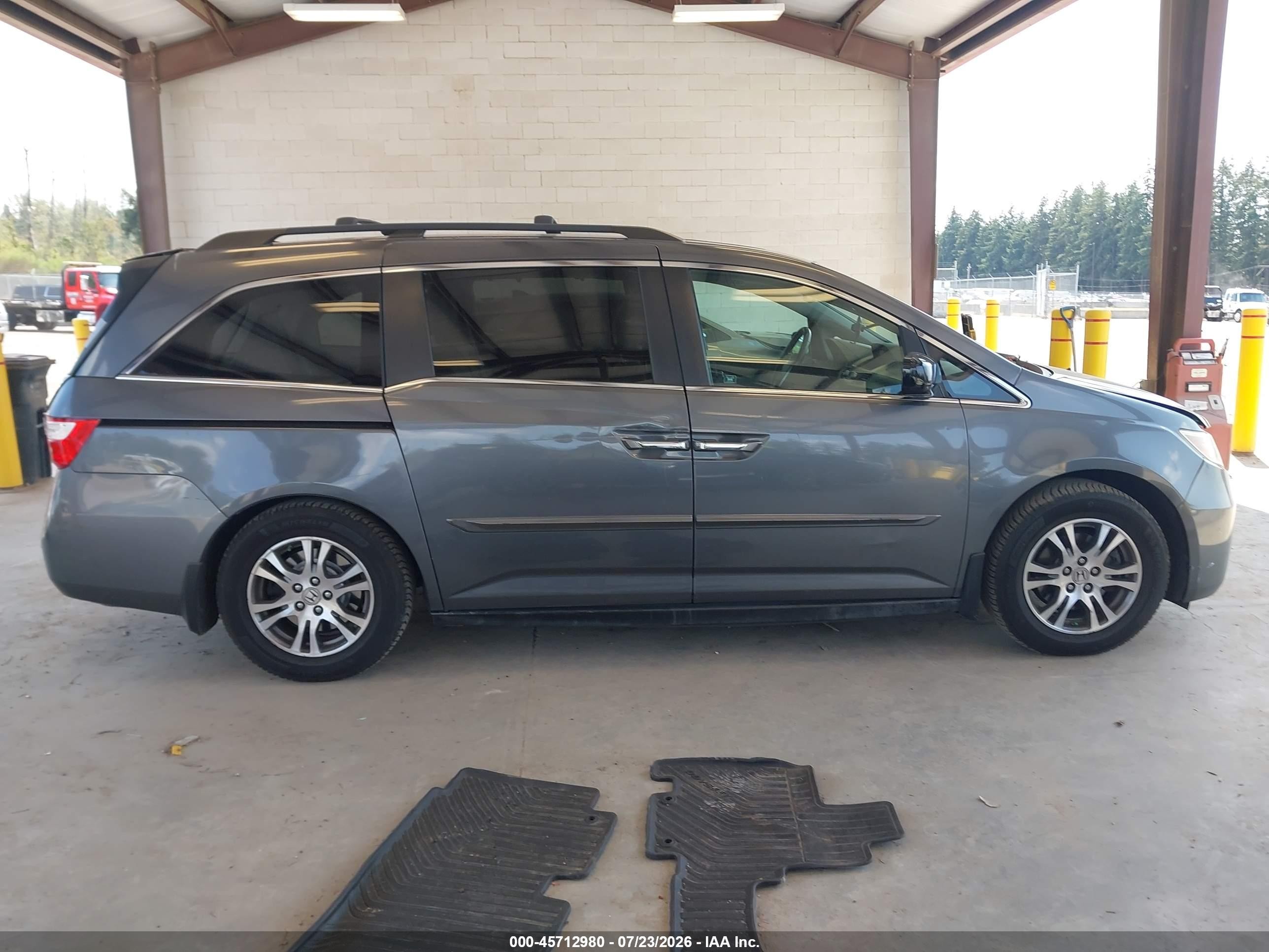 2012 Honda Odyssey Ex-l Gray vin: 5FNRL5H69CB087942