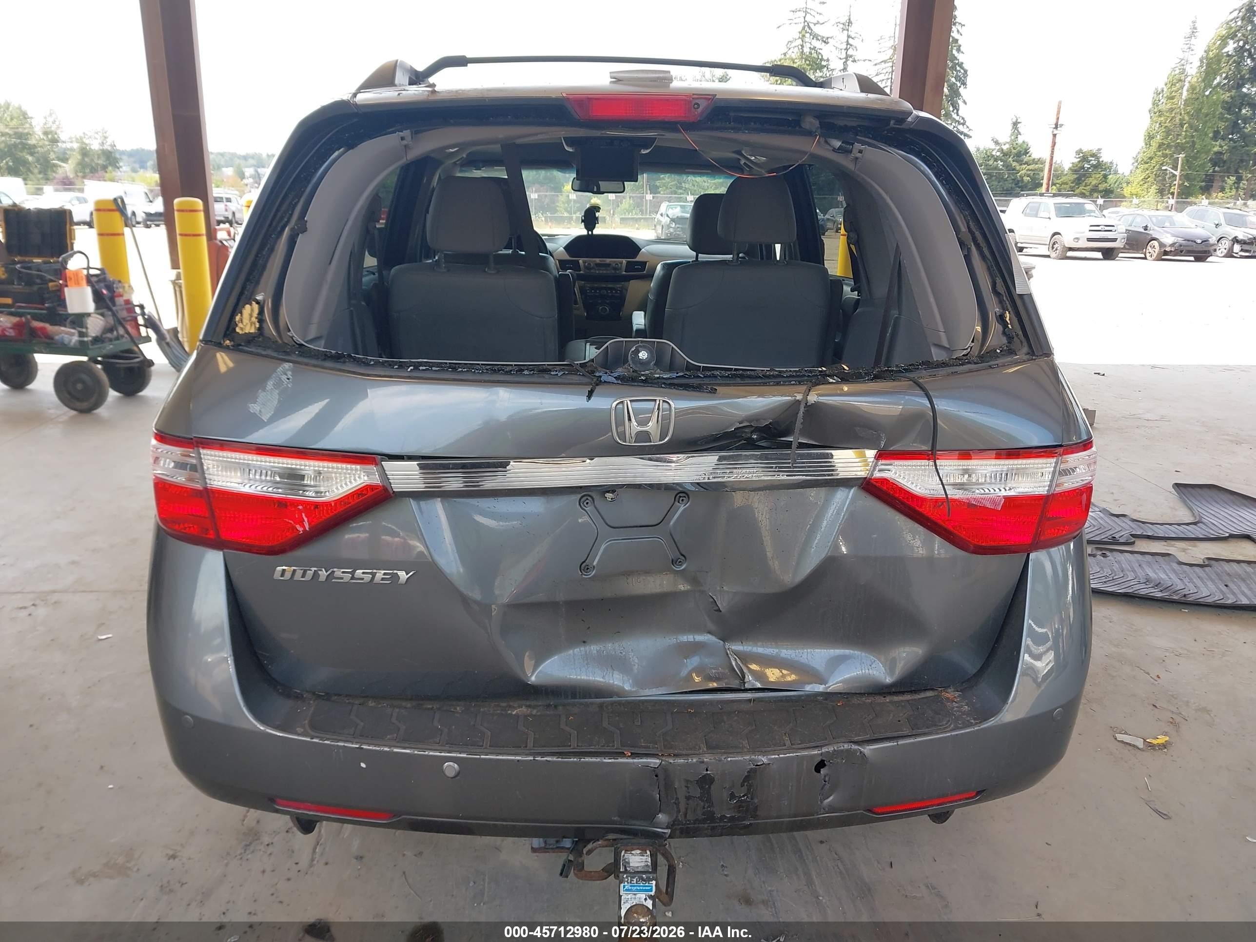 2012 Honda Odyssey Ex-l Gray vin: 5FNRL5H69CB087942