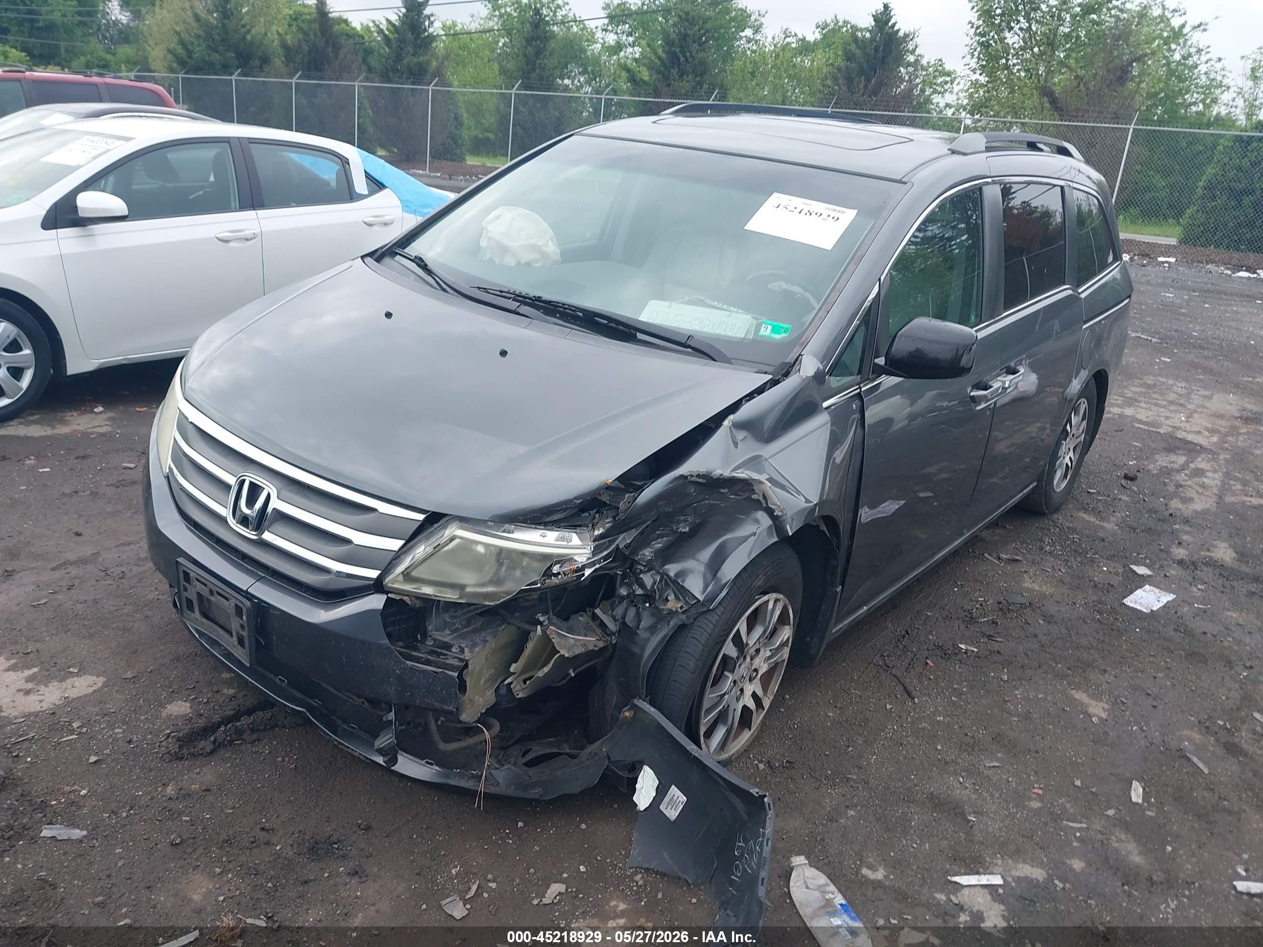 2012 Honda Odyssey Ex-l Серый vin: 5FNRL5H69CB091702
