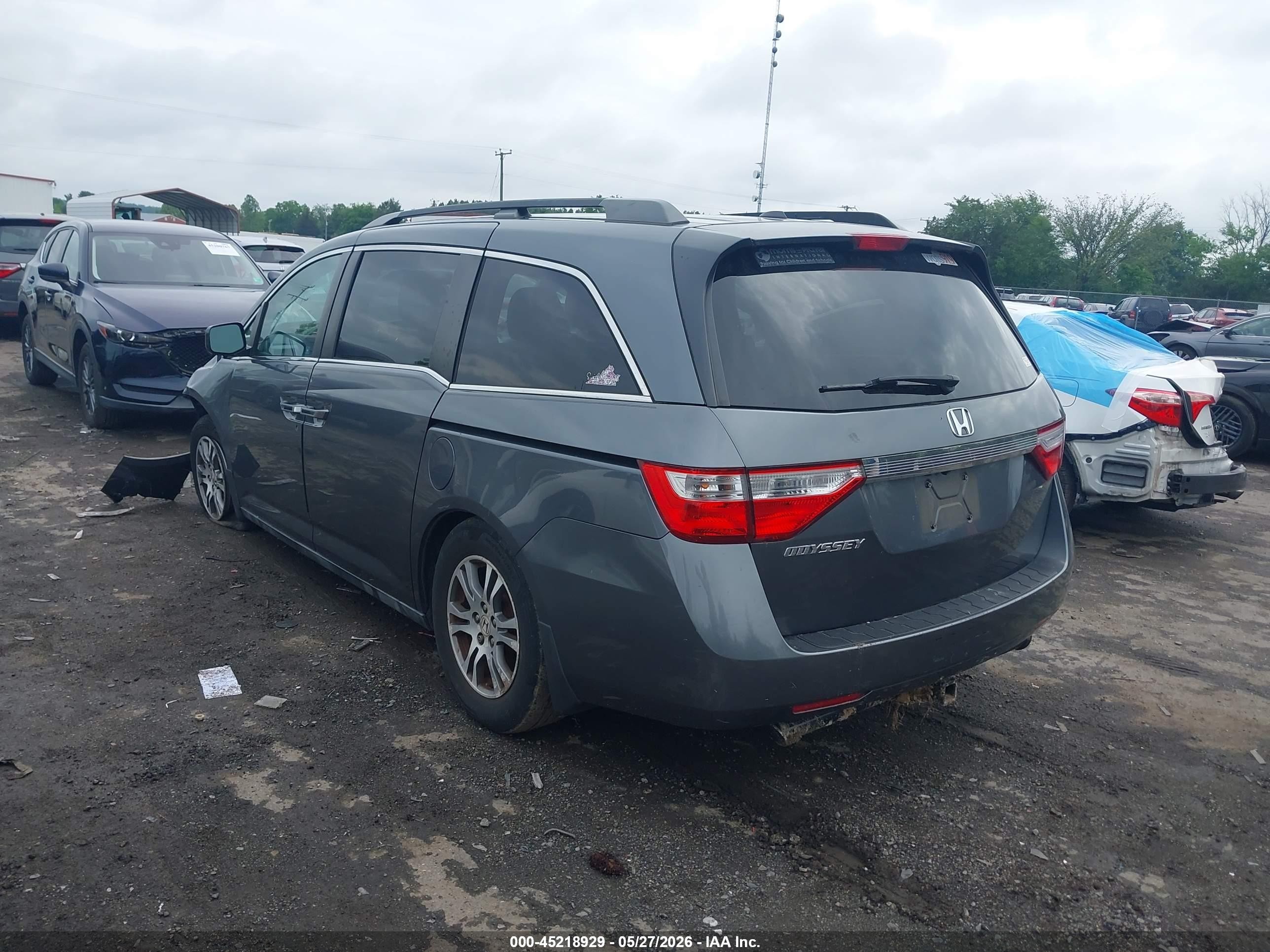 2012 Honda Odyssey Ex-l Серый vin: 5FNRL5H69CB091702