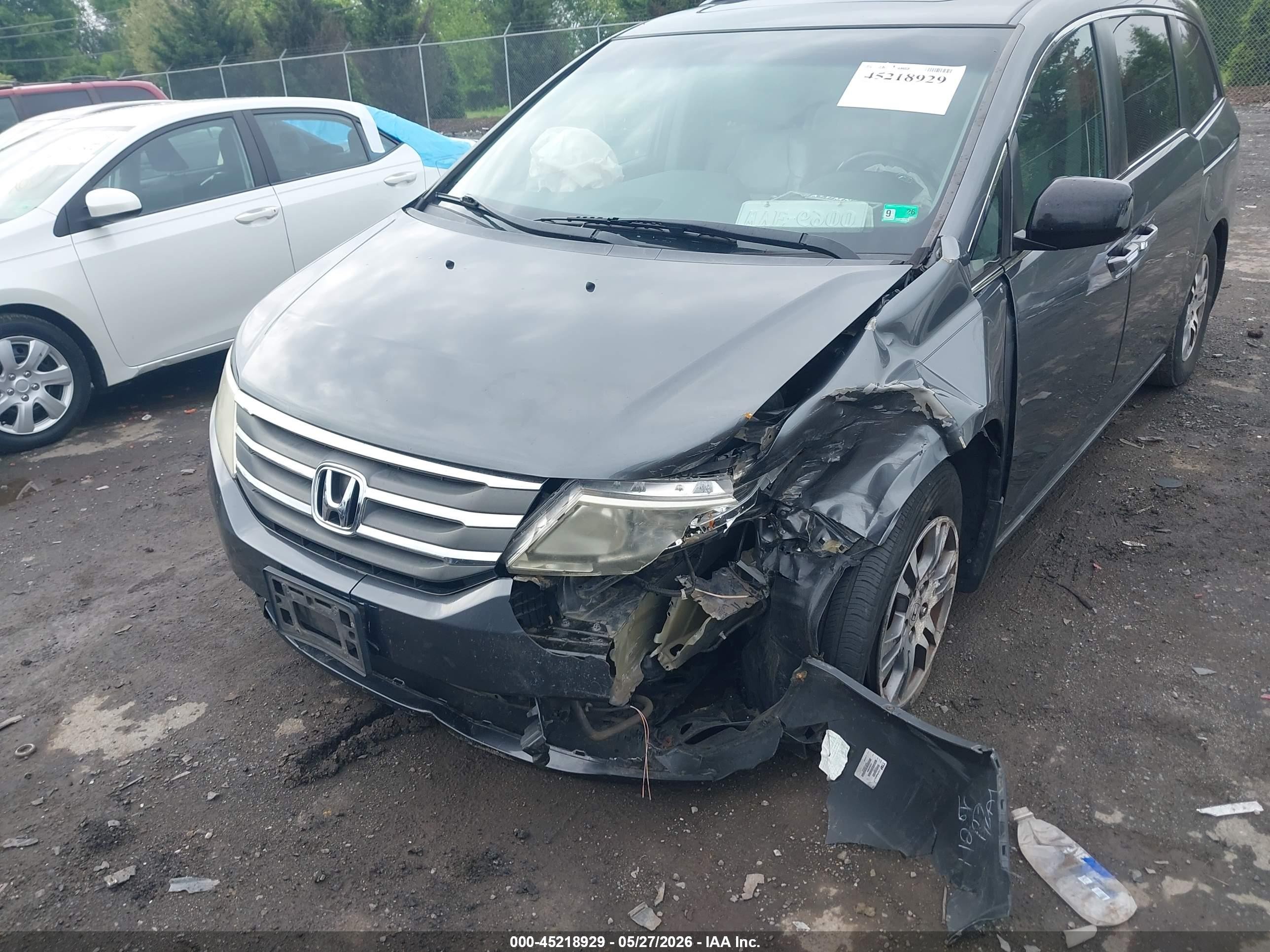 2012 Honda Odyssey Ex-l Серый vin: 5FNRL5H69CB091702