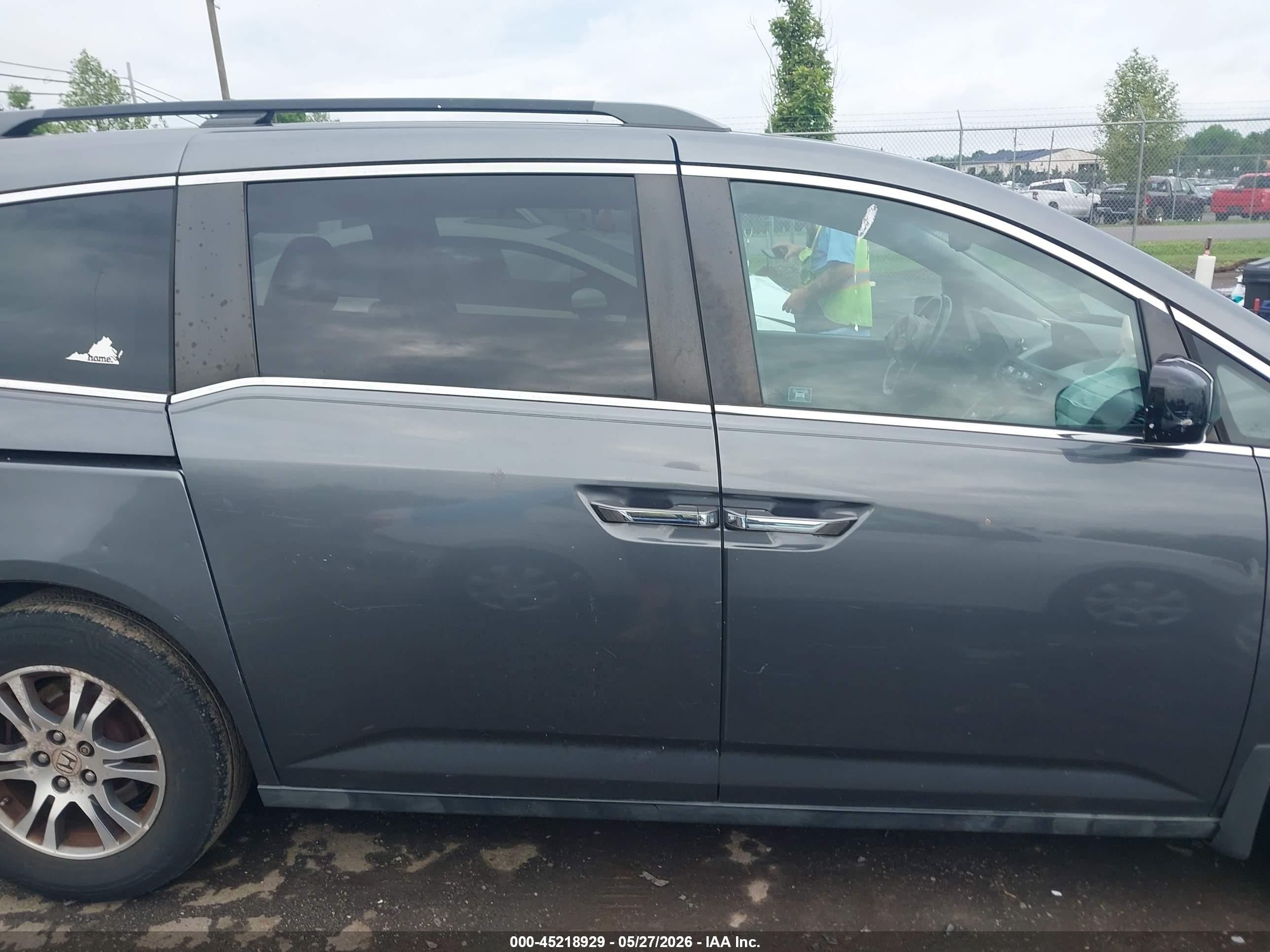 2012 Honda Odyssey Ex-l Серый vin: 5FNRL5H69CB091702