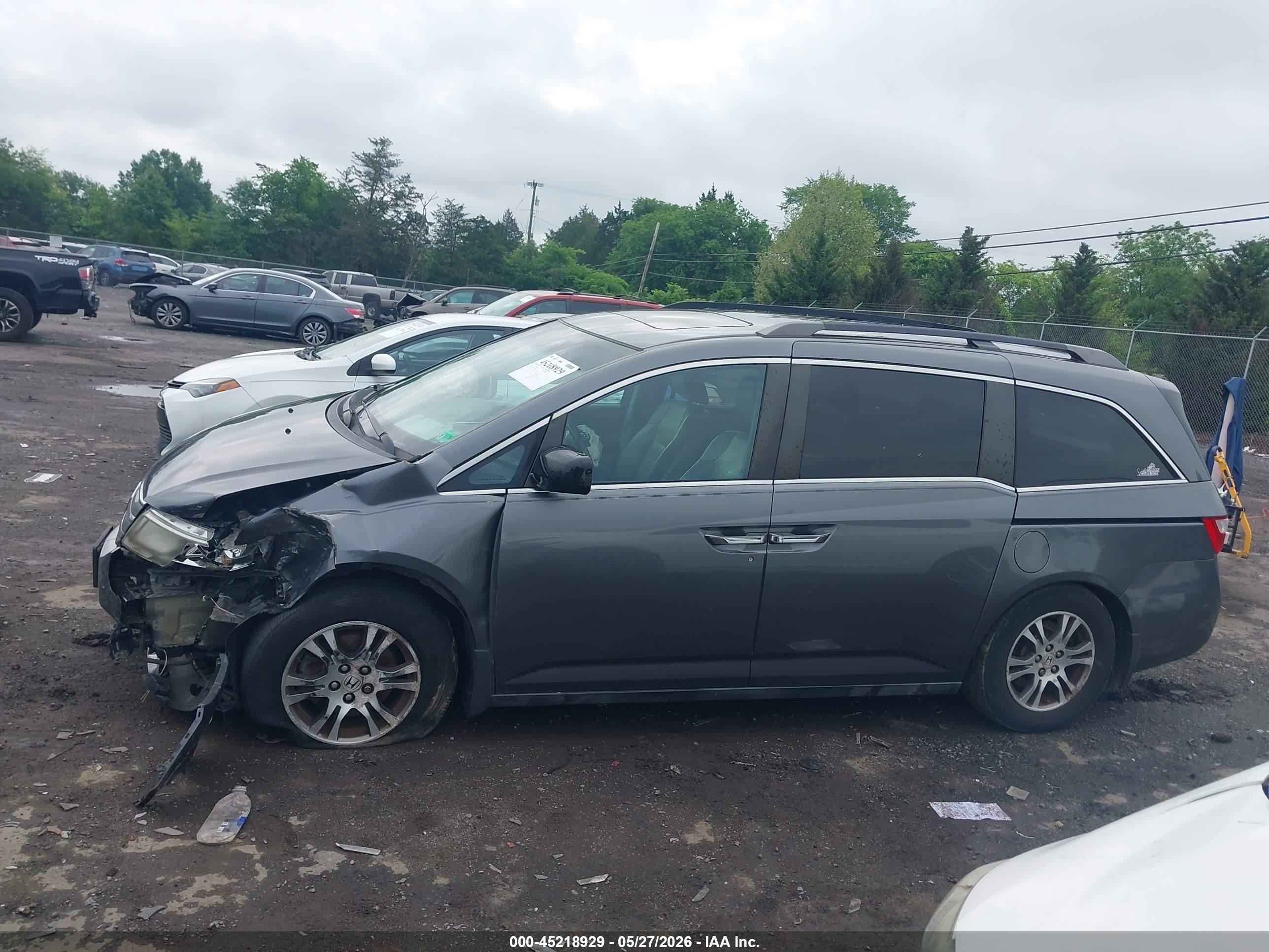 2012 Honda Odyssey Ex-l Серый vin: 5FNRL5H69CB091702