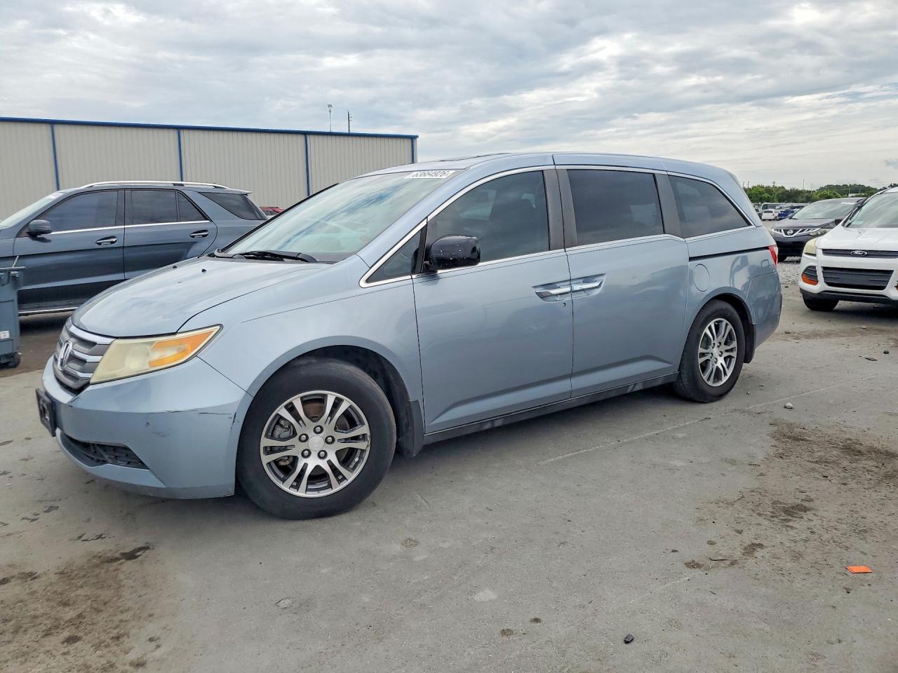 2012 Honda Odyssey Exl Blue vin: 5FNRL5H69CB095121