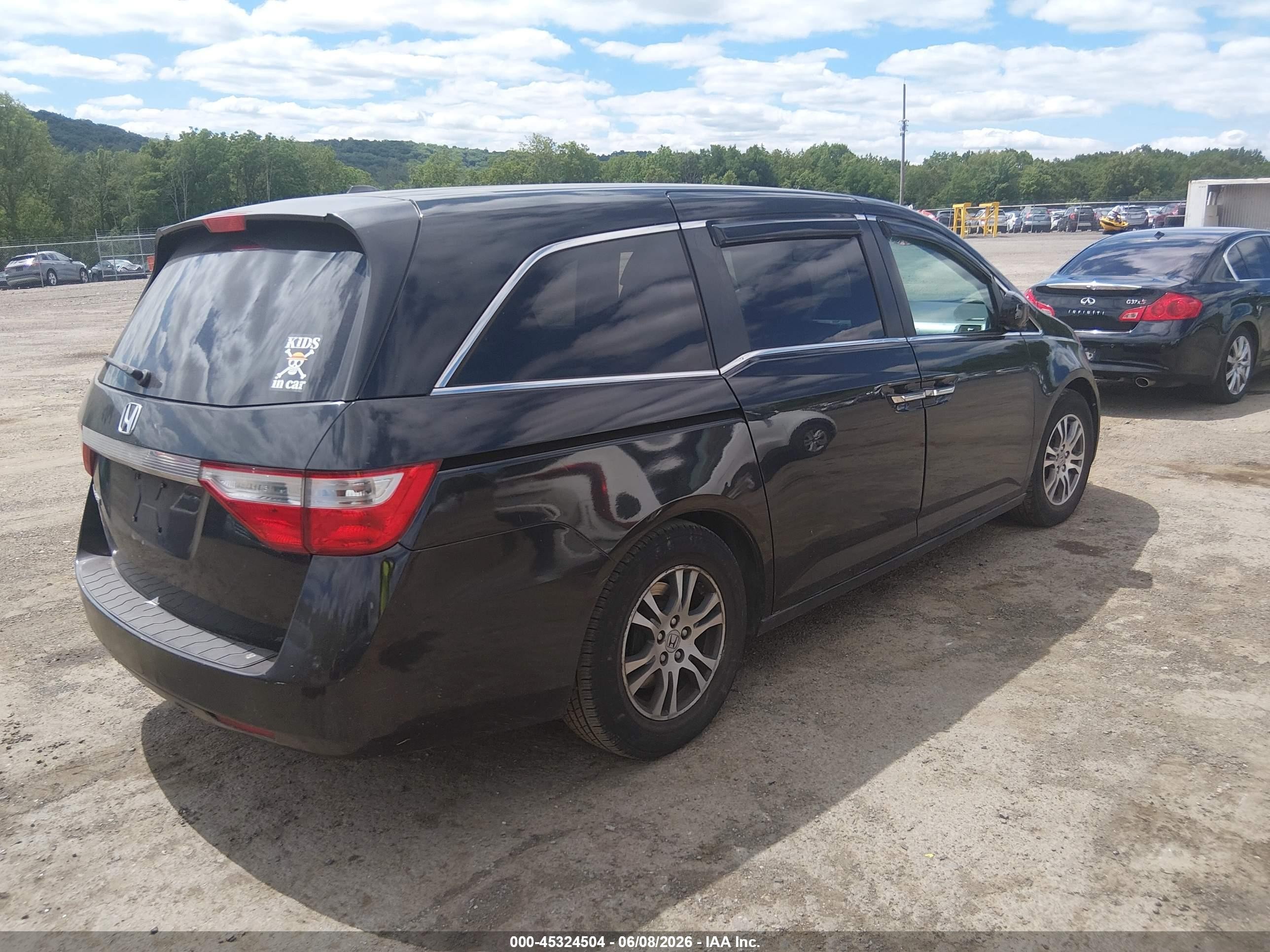 2012 Honda Odyssey Ex-l Black vin: 5FNRL5H69CB095975