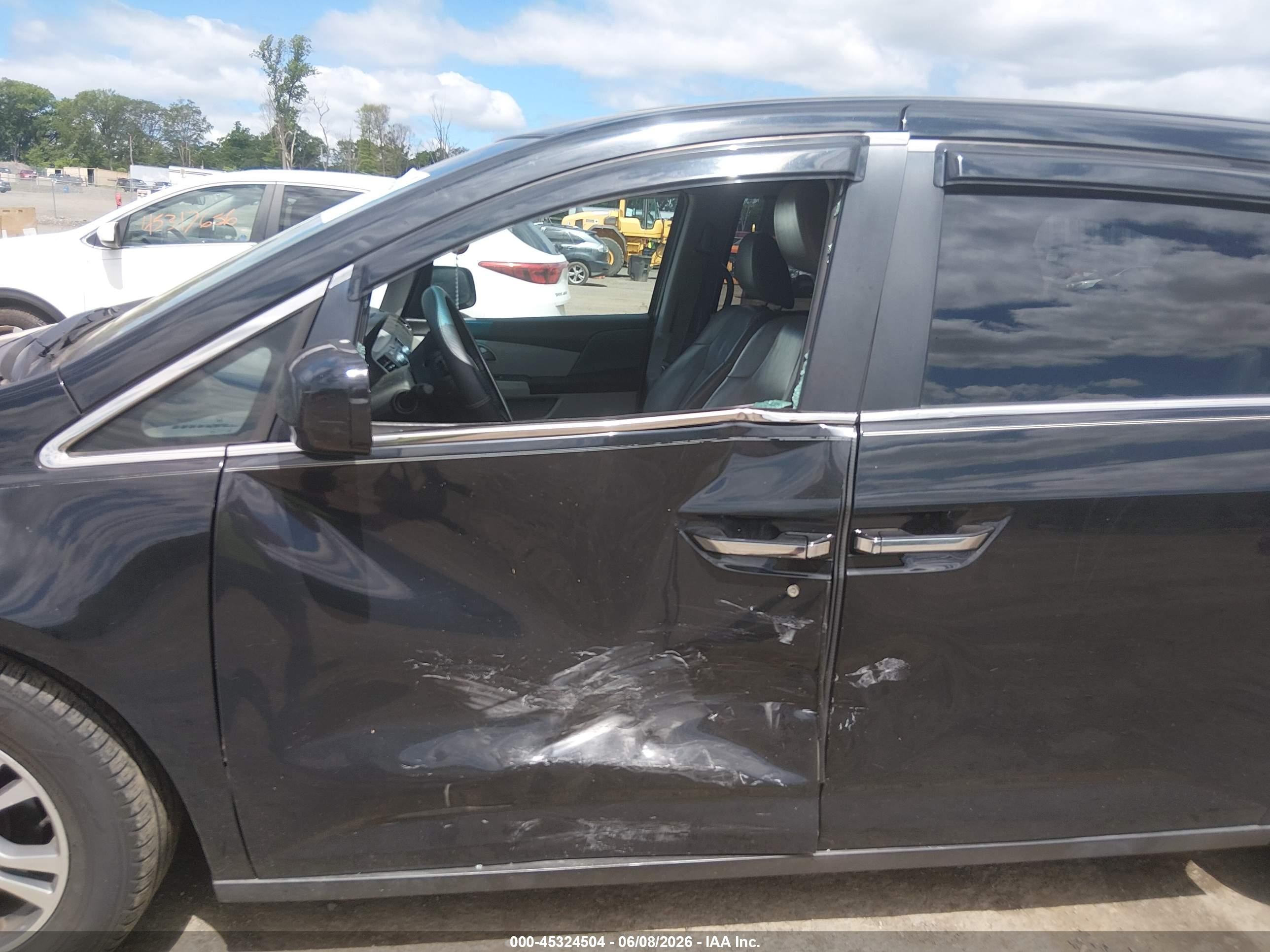 2012 Honda Odyssey Ex-l Black vin: 5FNRL5H69CB095975
