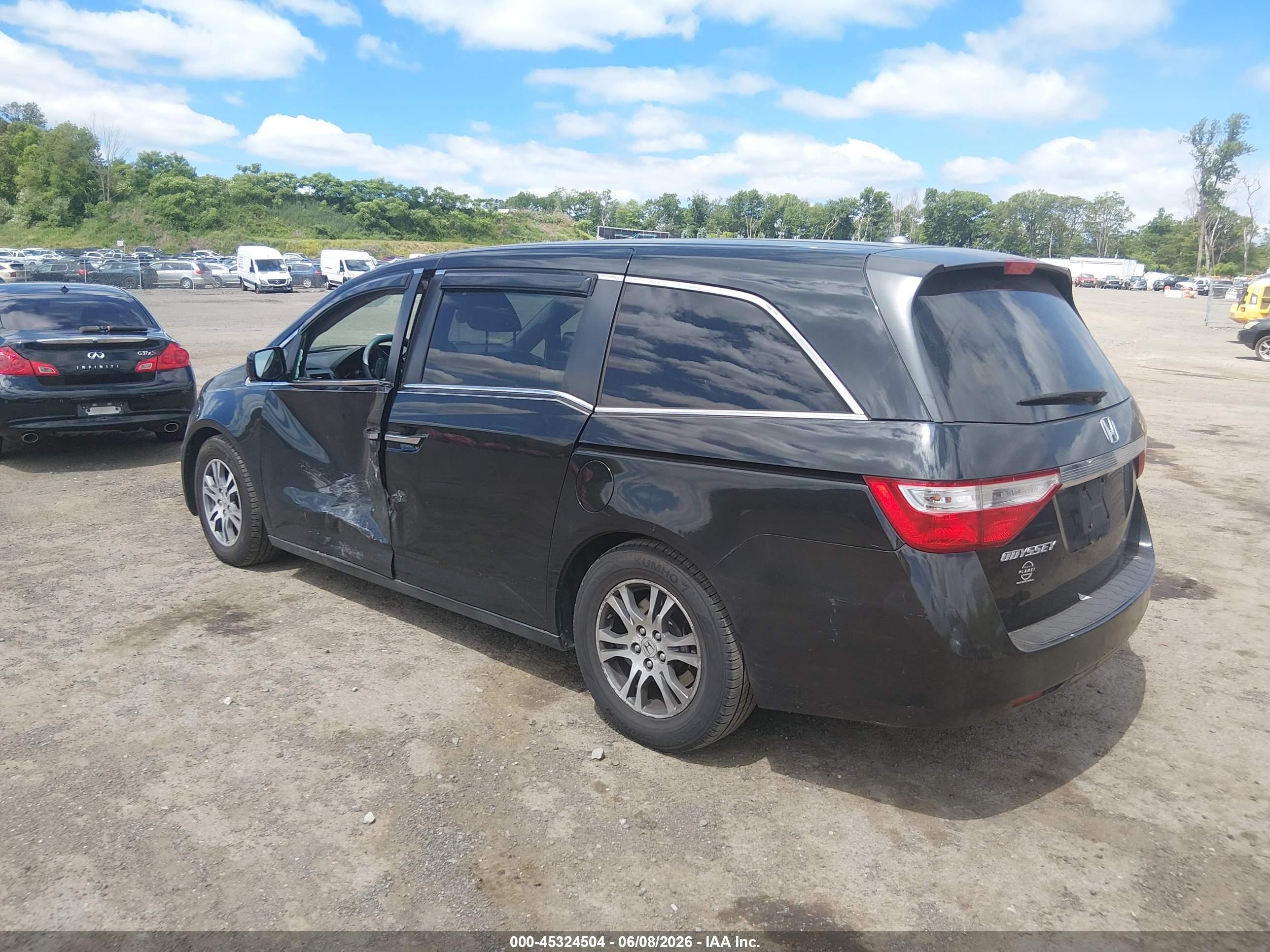2012 Honda Odyssey Ex-l Black vin: 5FNRL5H69CB095975