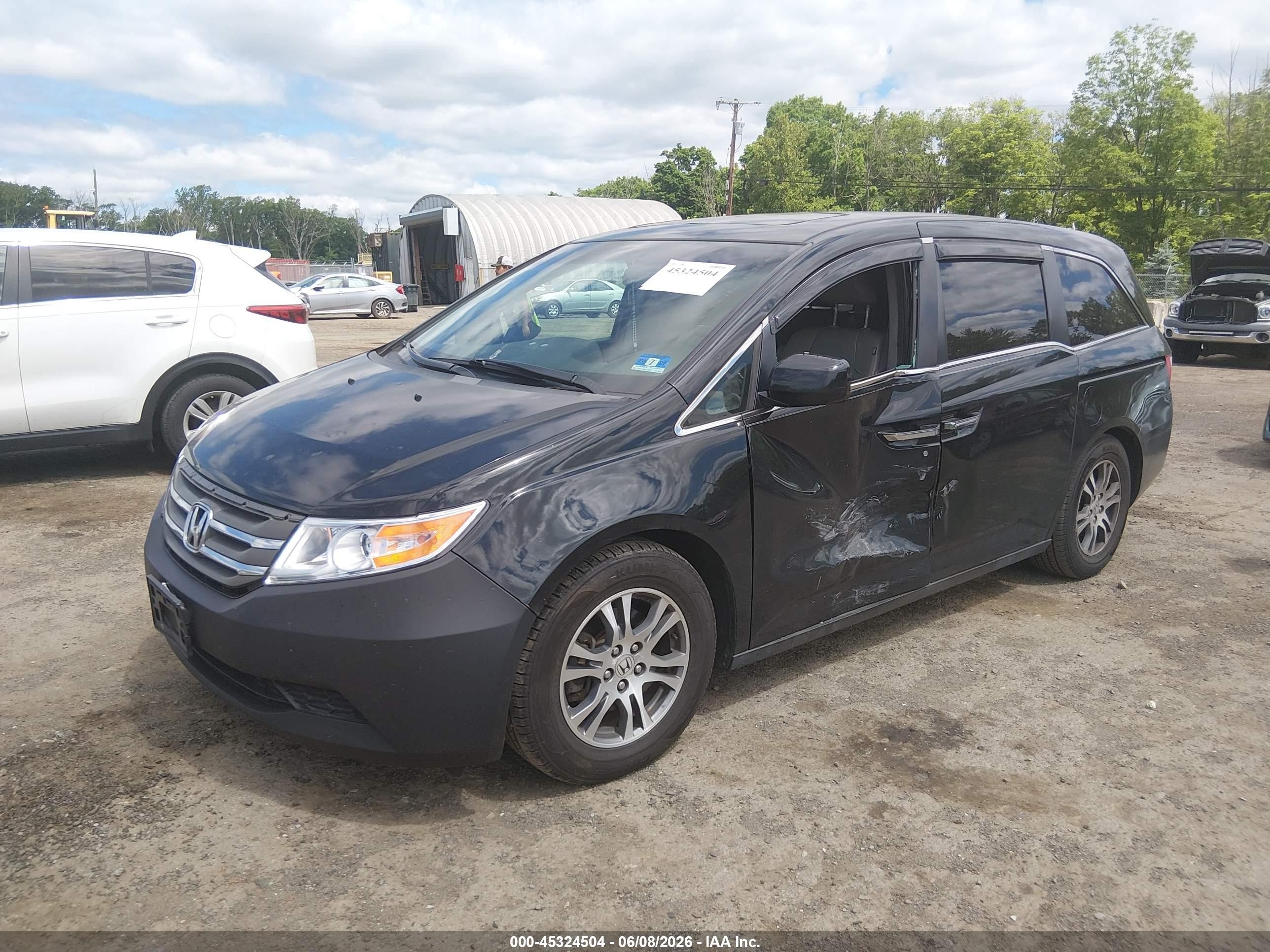 2012 Honda Odyssey Ex-l Black vin: 5FNRL5H69CB095975