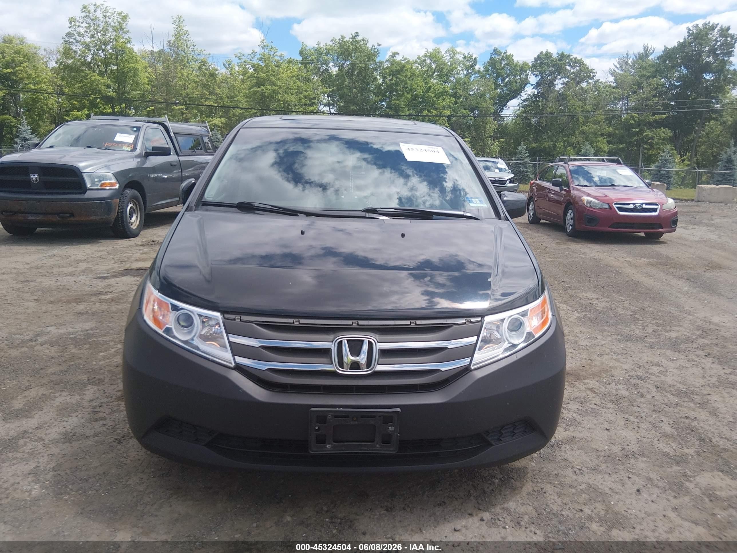 2012 Honda Odyssey Ex-l Black vin: 5FNRL5H69CB095975
