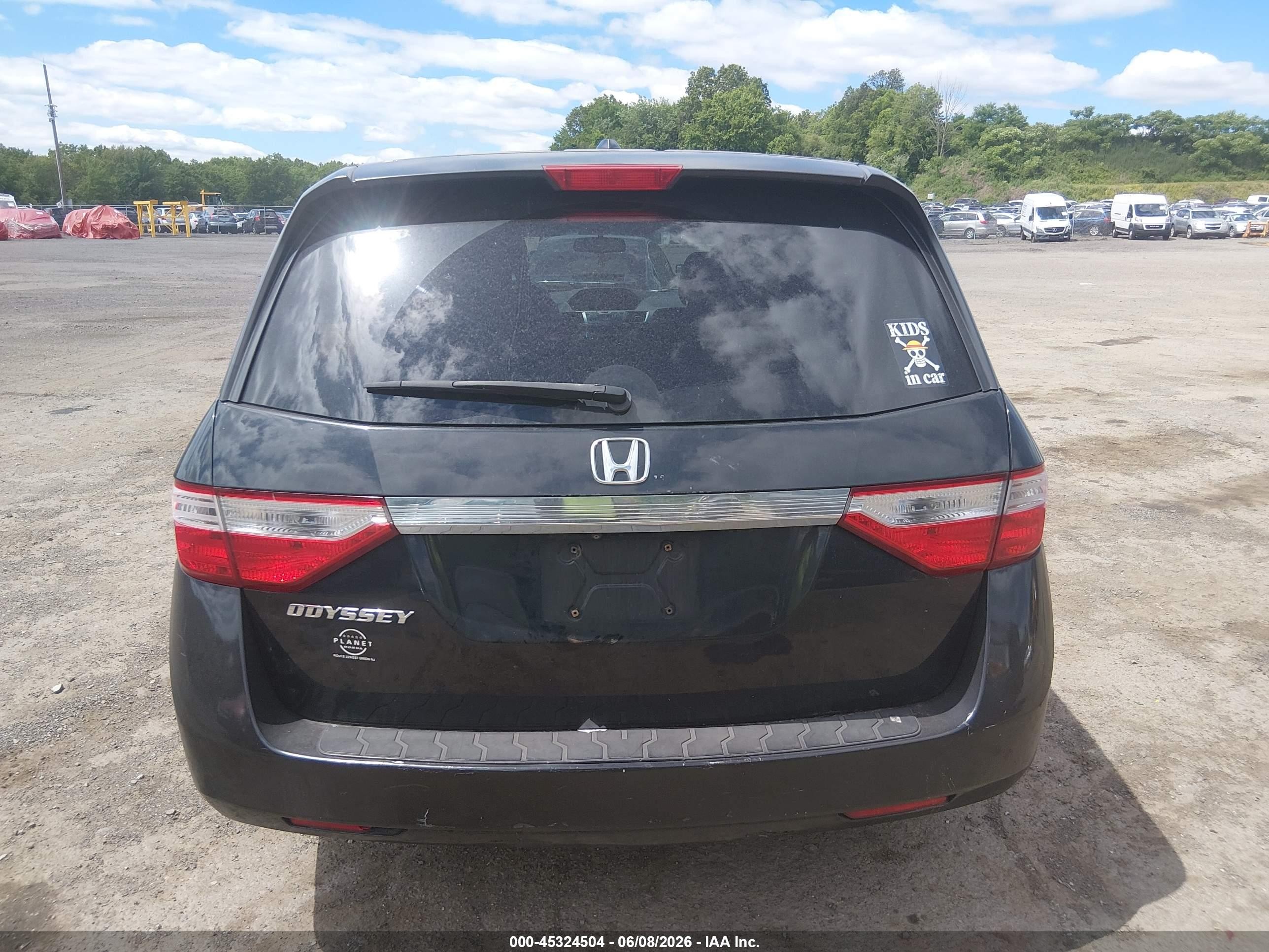 2012 Honda Odyssey Ex-l Black vin: 5FNRL5H69CB095975