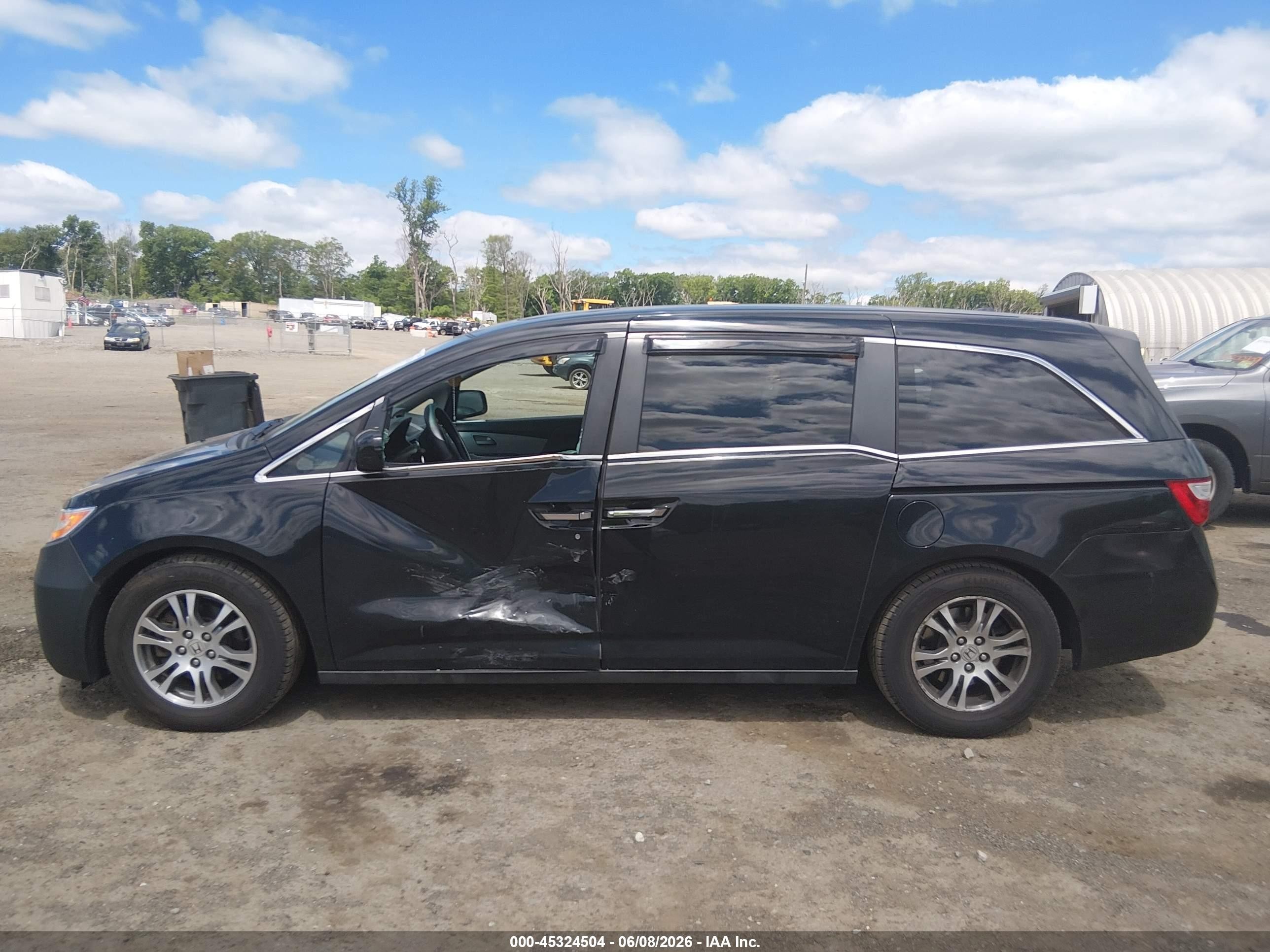 2012 Honda Odyssey Ex-l Black vin: 5FNRL5H69CB095975