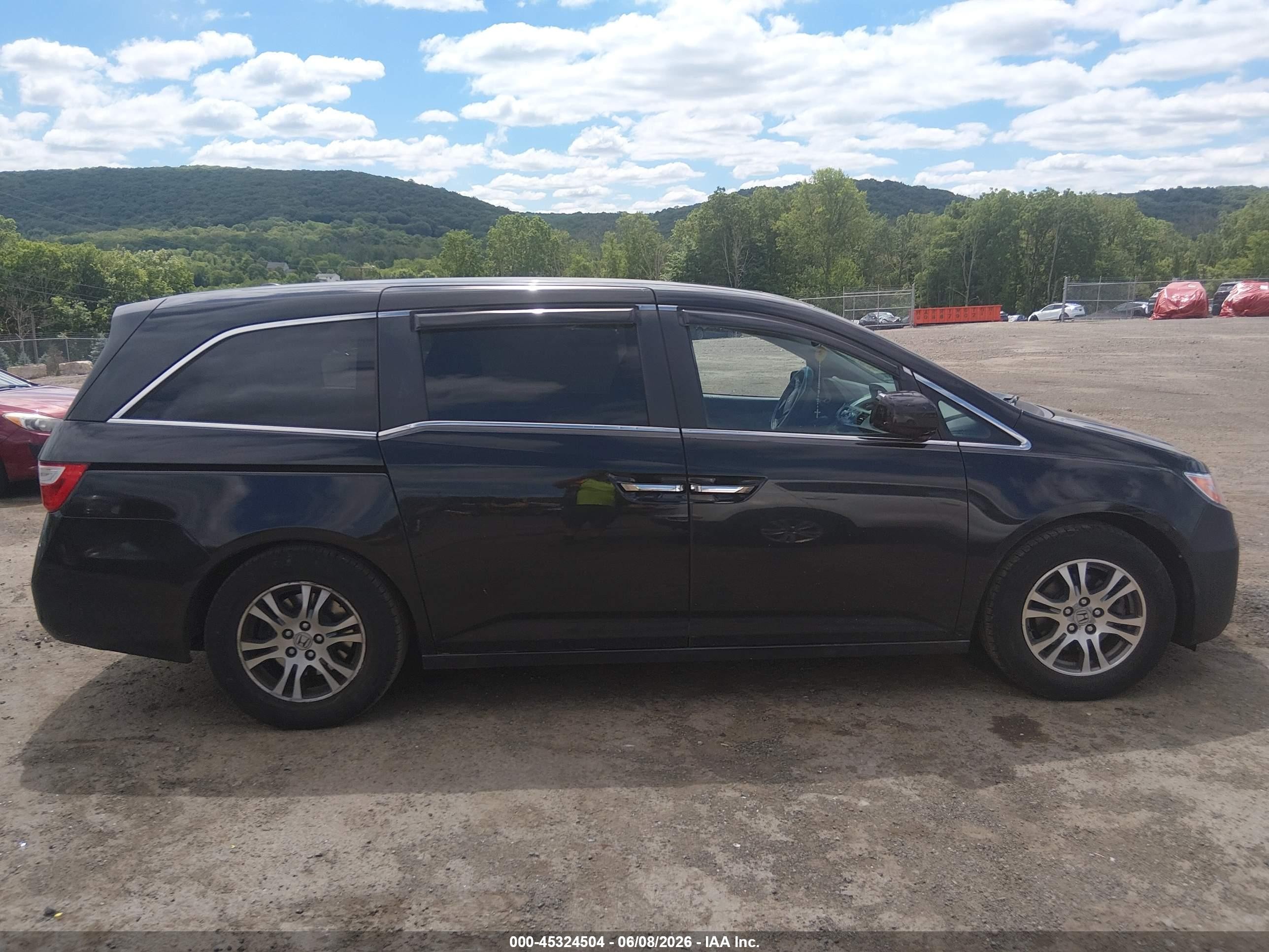2012 Honda Odyssey Ex-l Black vin: 5FNRL5H69CB095975