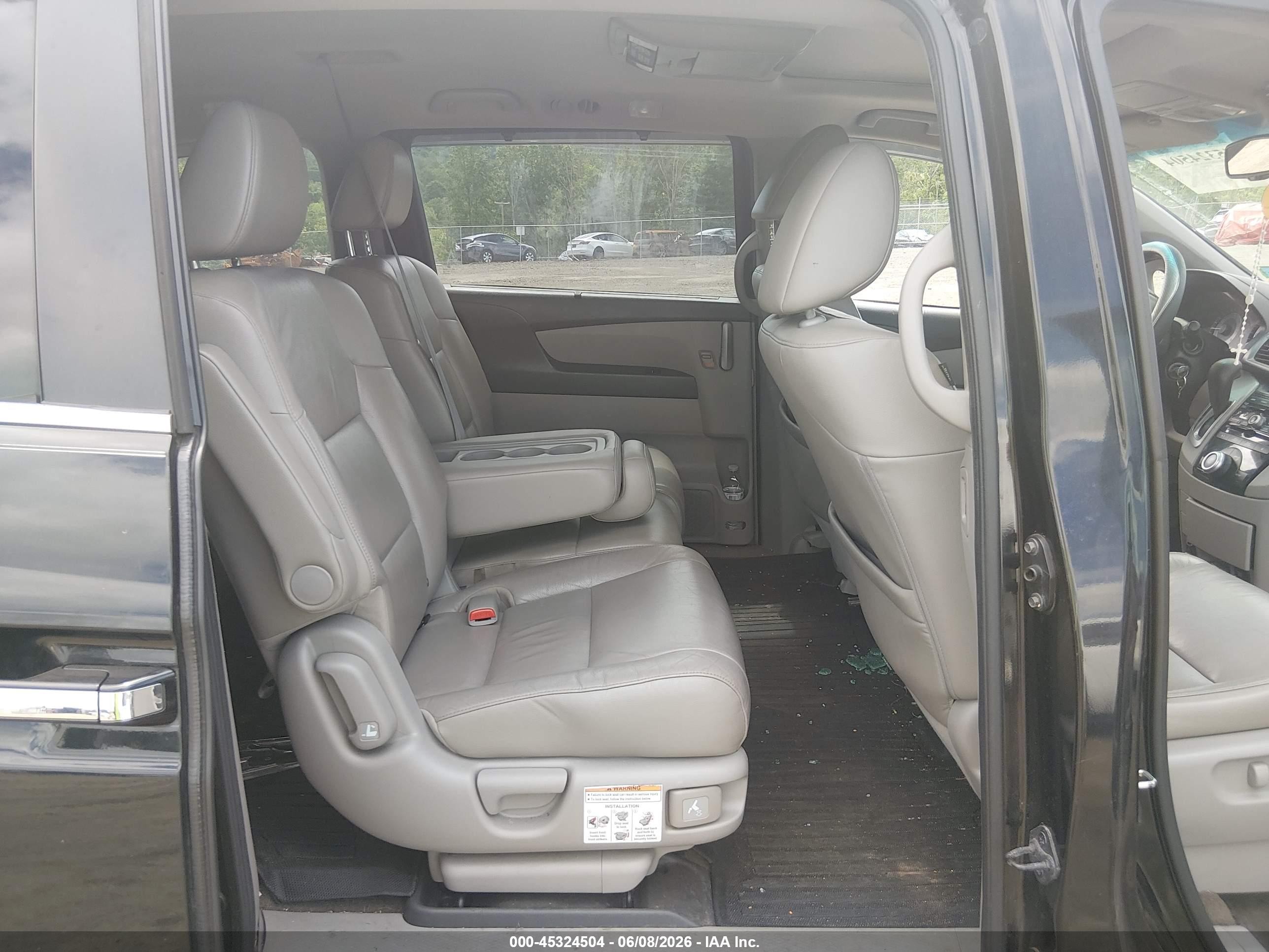 2012 Honda Odyssey Ex-l Black vin: 5FNRL5H69CB095975