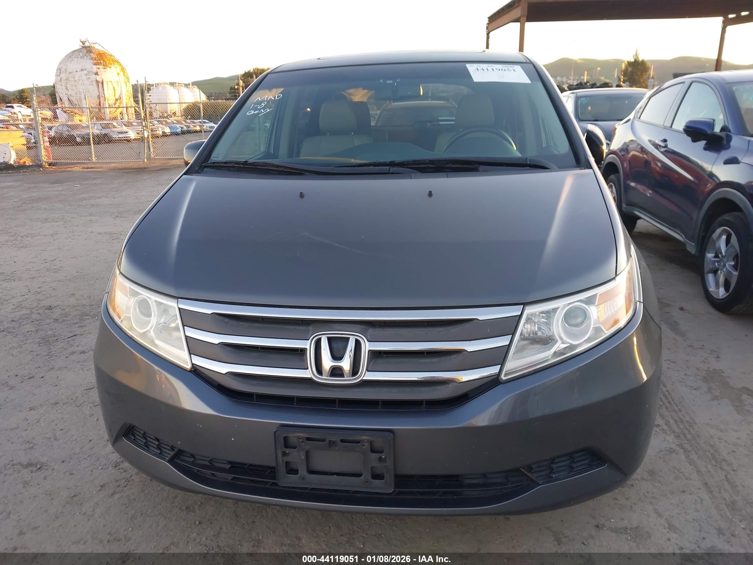 2012 Honda Odyssey Ex-l Серый vin: 5FNRL5H69CB100530