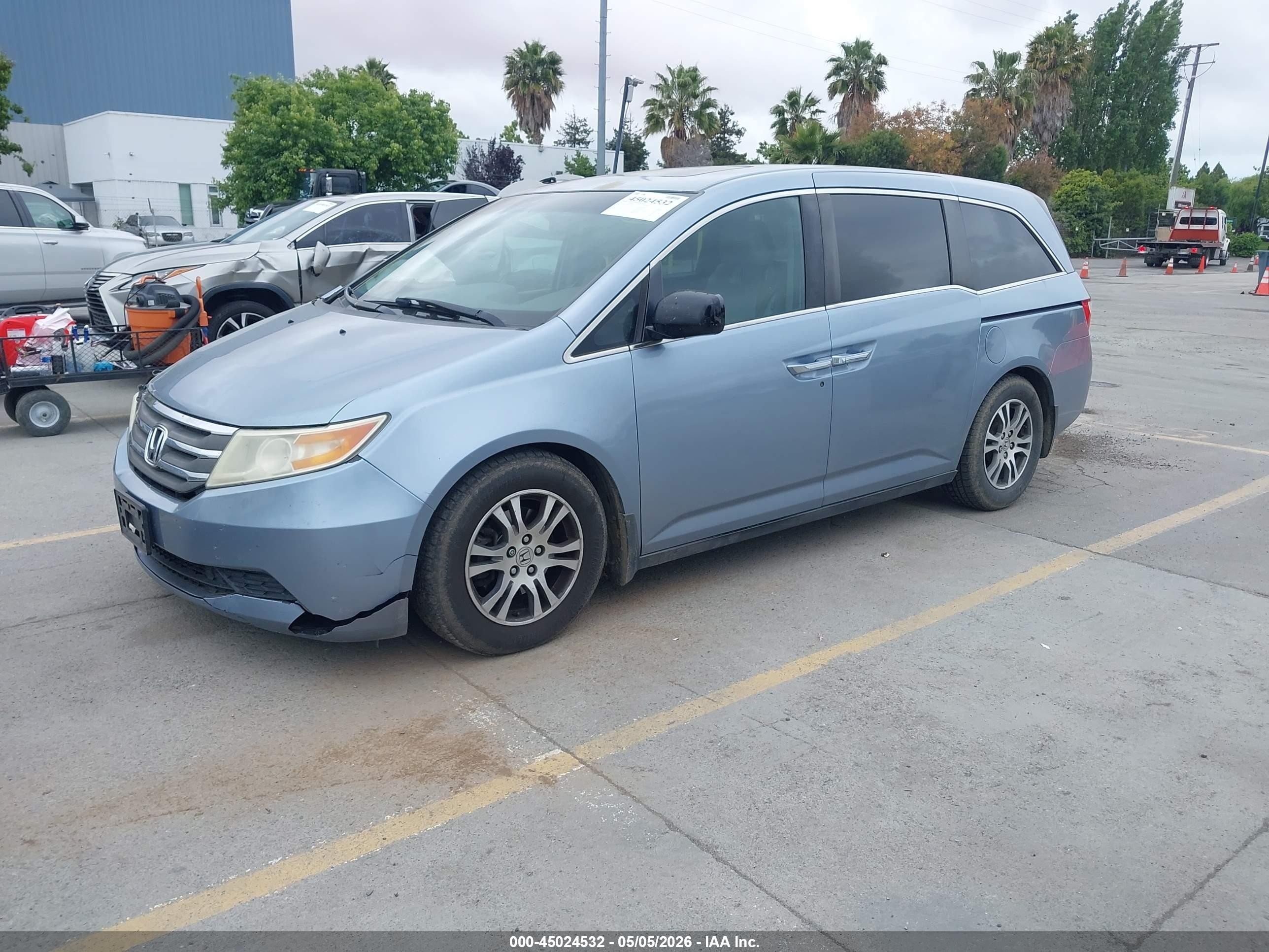 2012 Honda Odyssey Ex-l Blue vin: 5FNRL5H69CB107526
