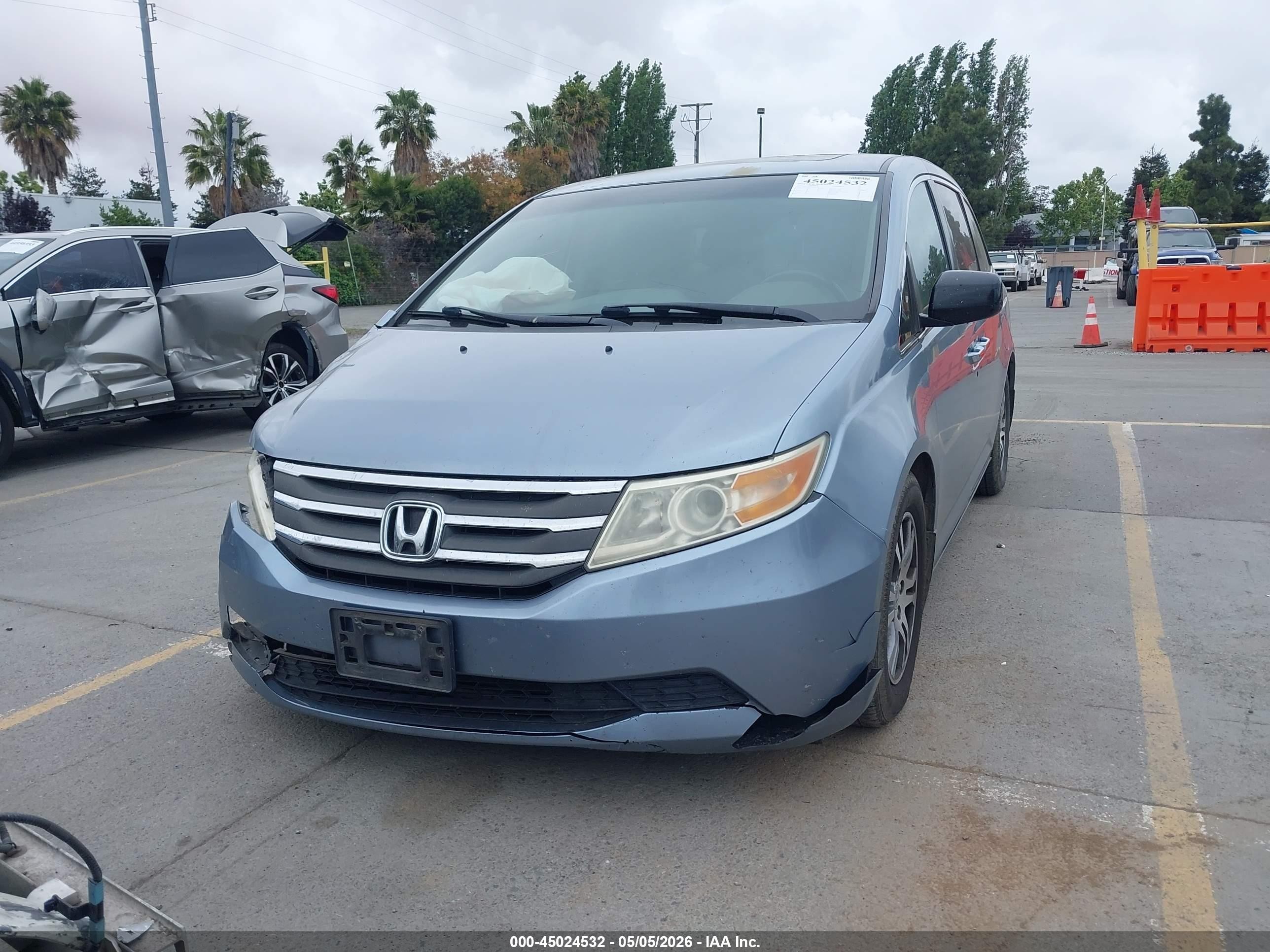 2012 Honda Odyssey Ex-l Blue vin: 5FNRL5H69CB107526