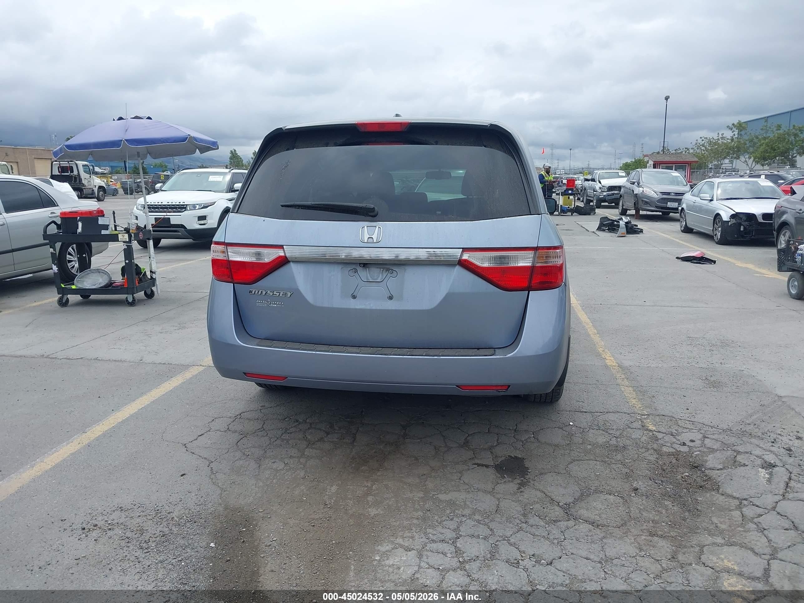 2012 Honda Odyssey Ex-l Blue vin: 5FNRL5H69CB107526
