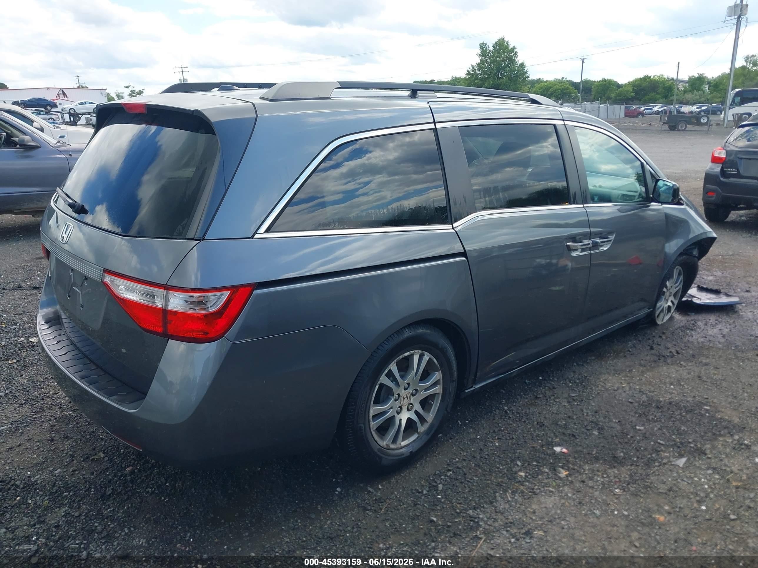 2012 Honda Odyssey Ex-l Серый vin: 5FNRL5H69CB129235
