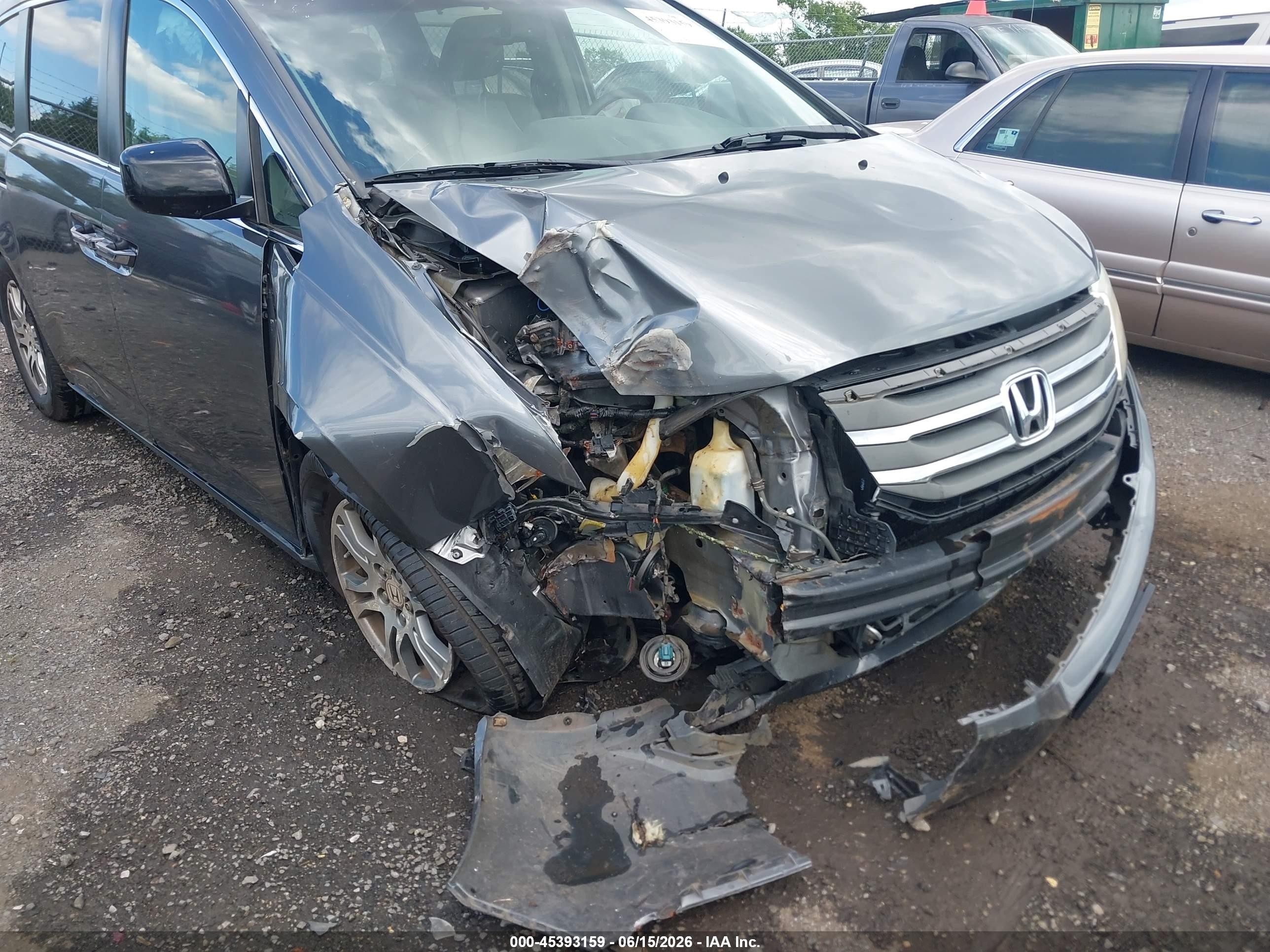 2012 Honda Odyssey Ex-l Серый vin: 5FNRL5H69CB129235