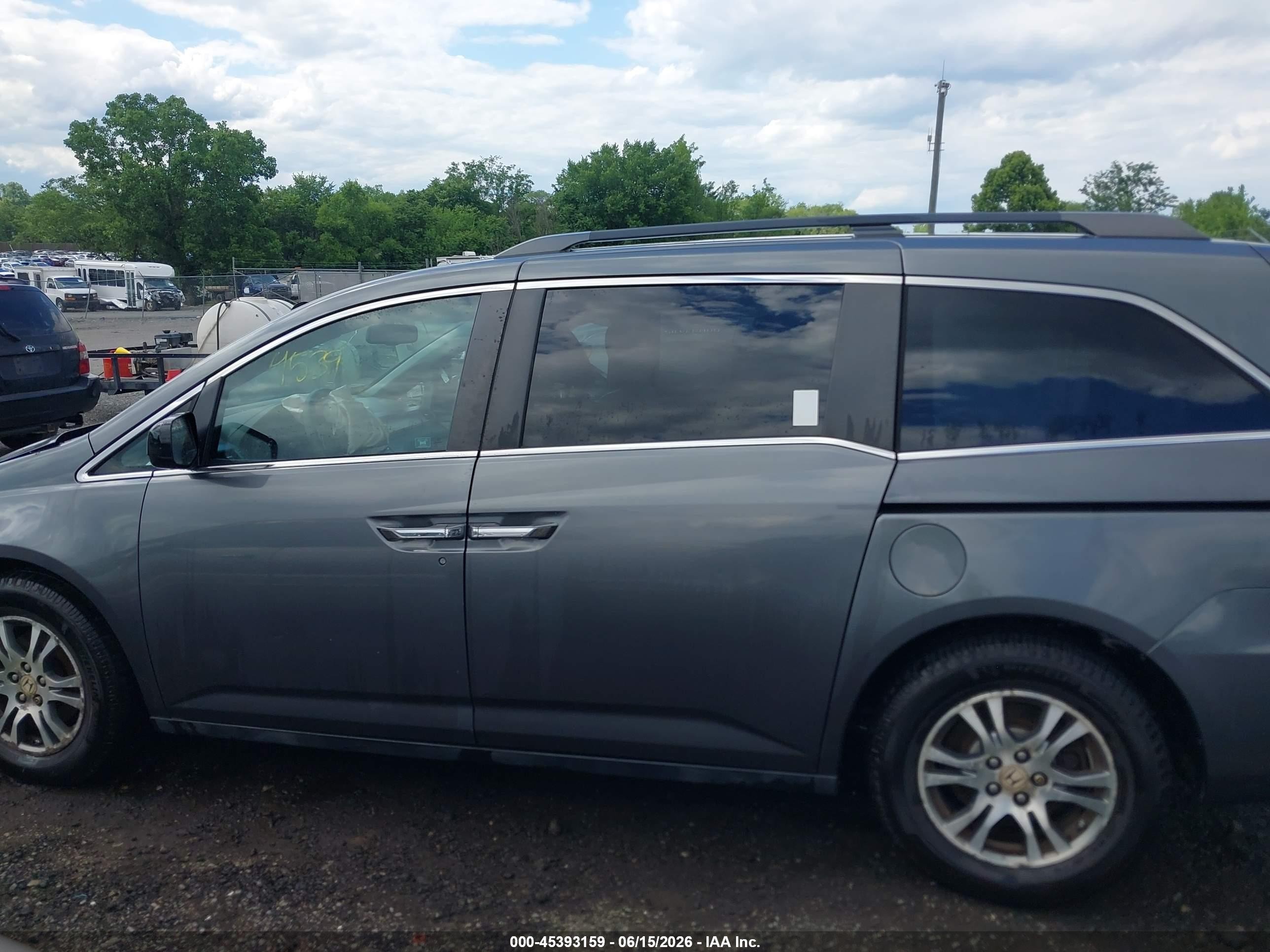 2012 Honda Odyssey Ex-l Серый vin: 5FNRL5H69CB129235