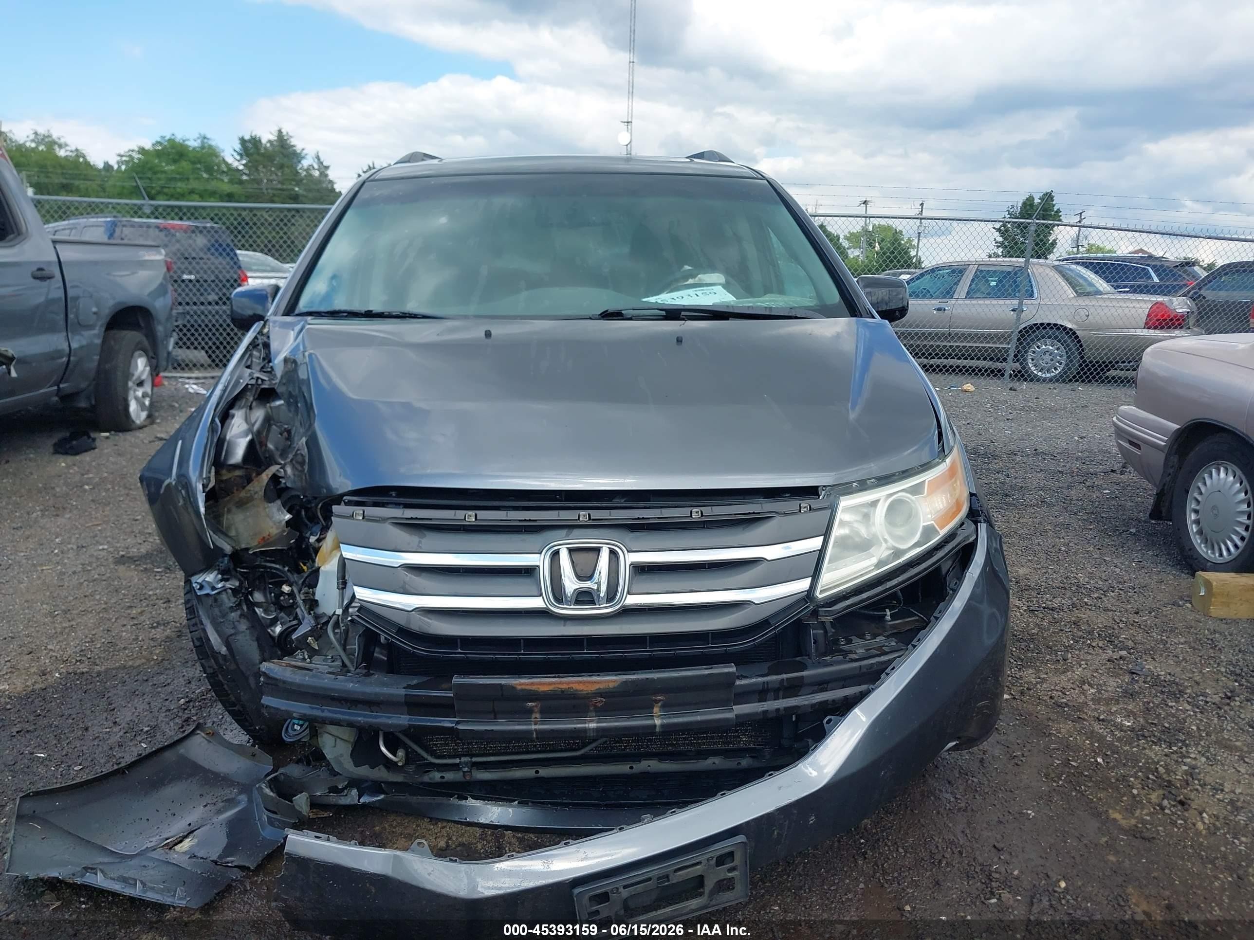2012 Honda Odyssey Ex-l Серый vin: 5FNRL5H69CB129235
