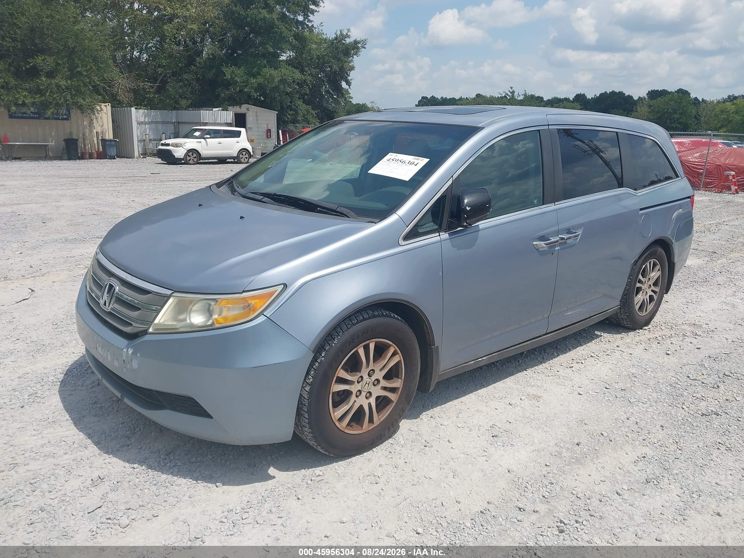 2012 Honda Odyssey Ex-l Light Blue vin: 5FNRL5H69CB143622