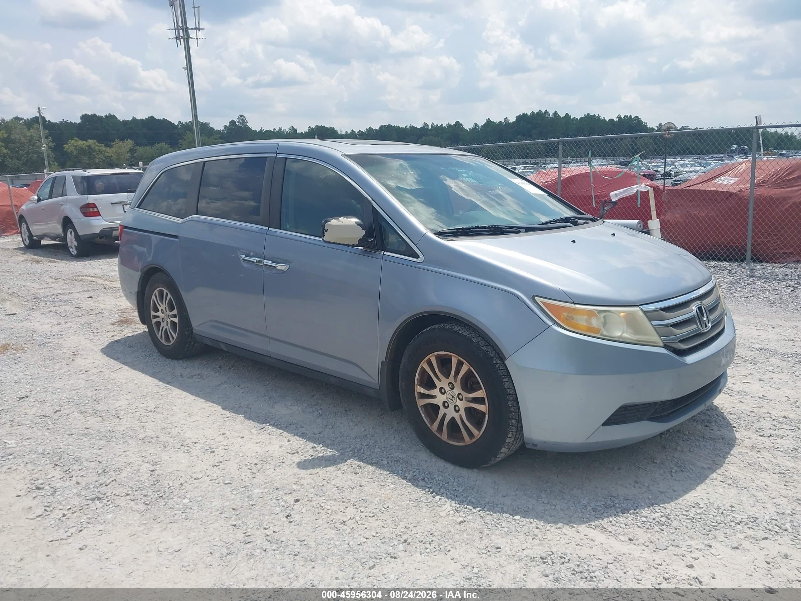 2012 Honda Odyssey Ex-l Light Blue vin: 5FNRL5H69CB143622