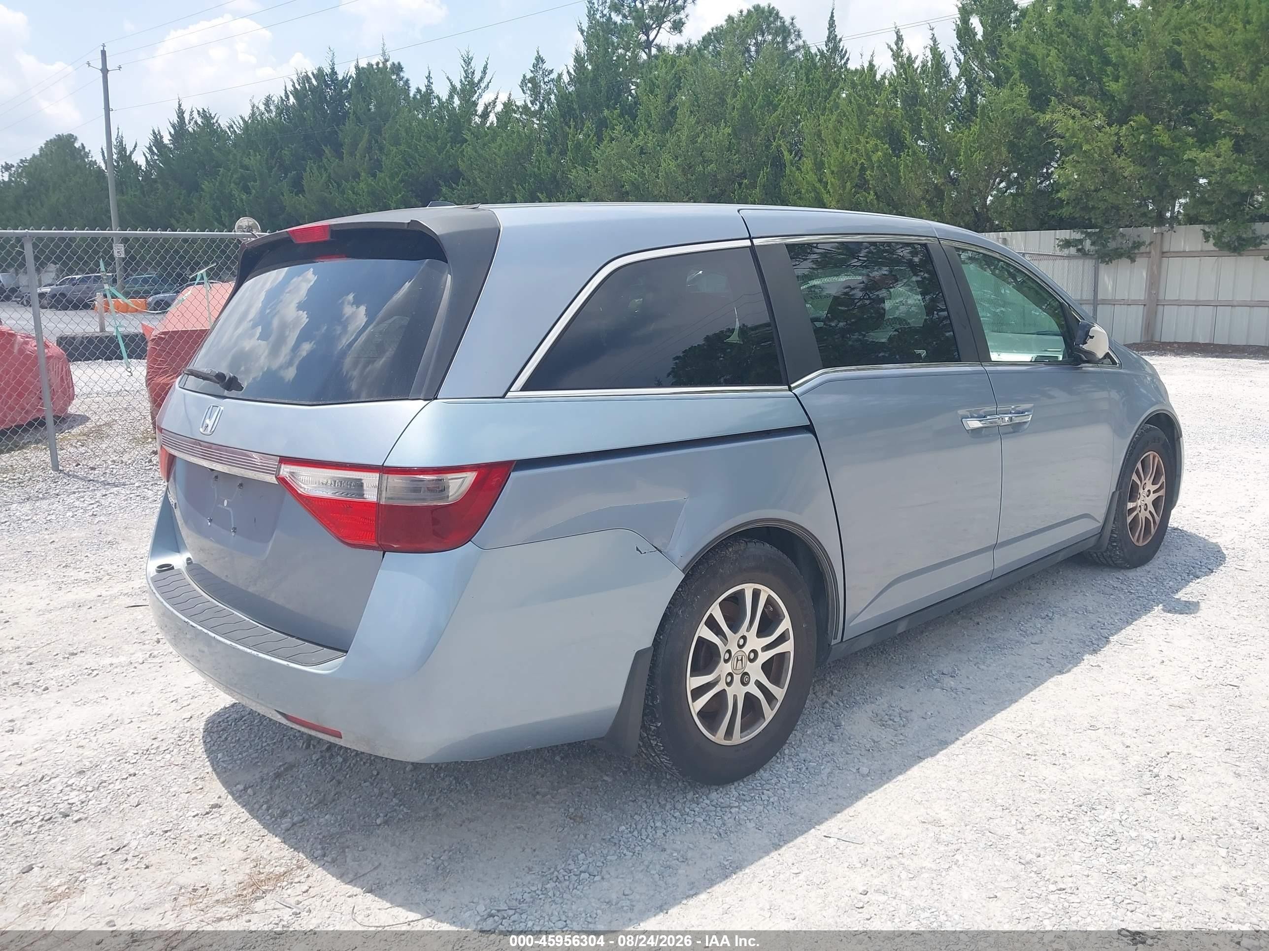 2012 Honda Odyssey Ex-l Light Blue vin: 5FNRL5H69CB143622