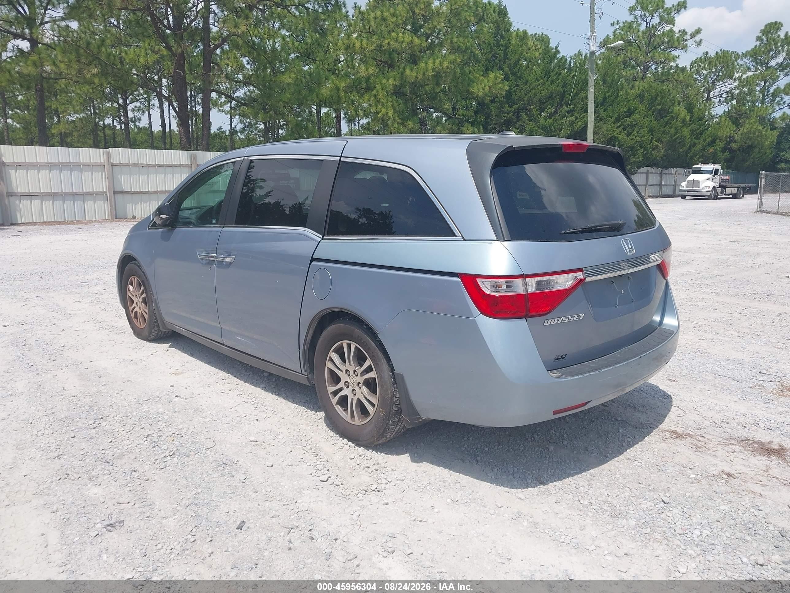 2012 Honda Odyssey Ex-l Light Blue vin: 5FNRL5H69CB143622