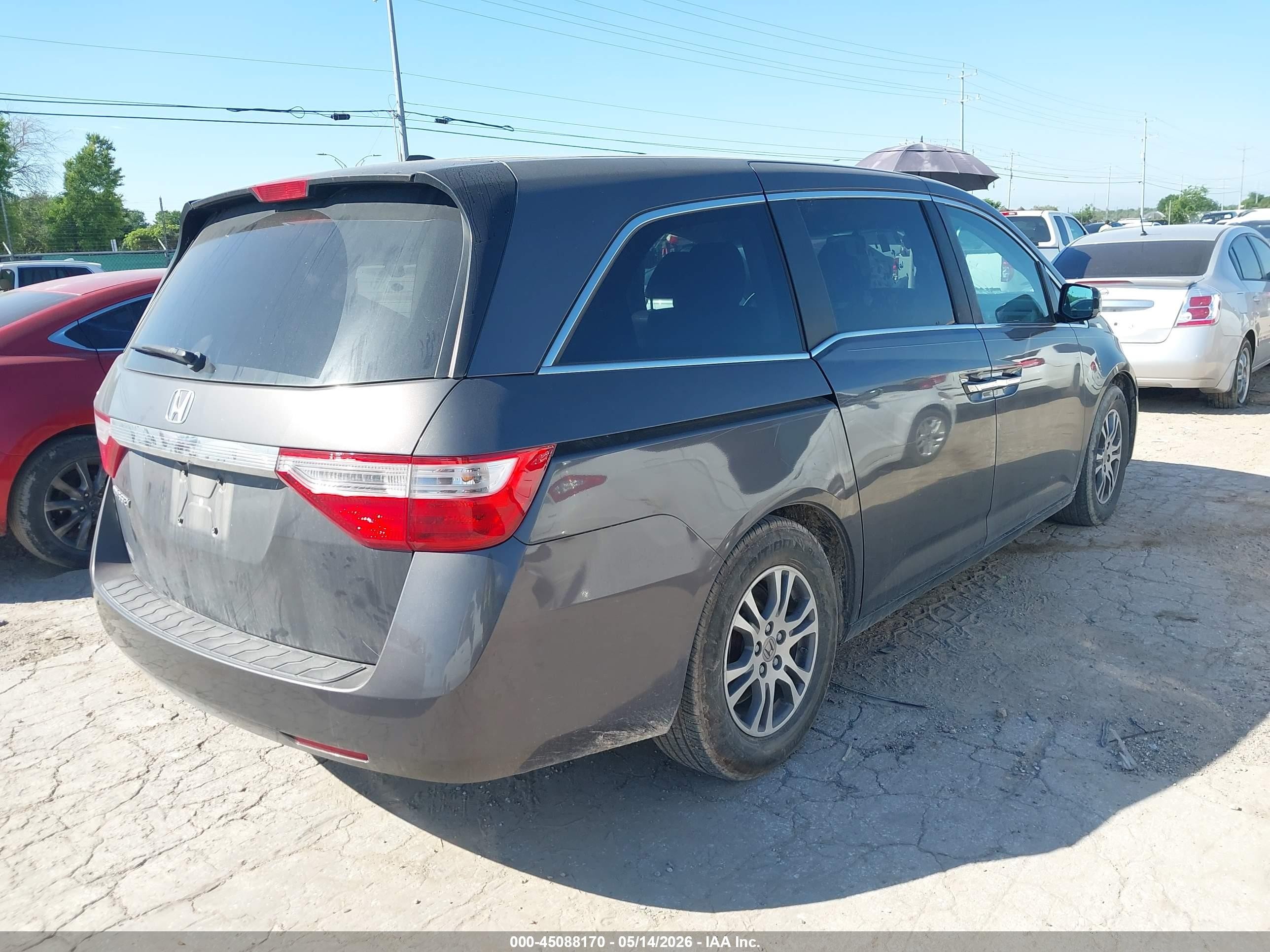 2012 Honda Odyssey Ex-l Серый vin: 5FNRL5H69CB144253