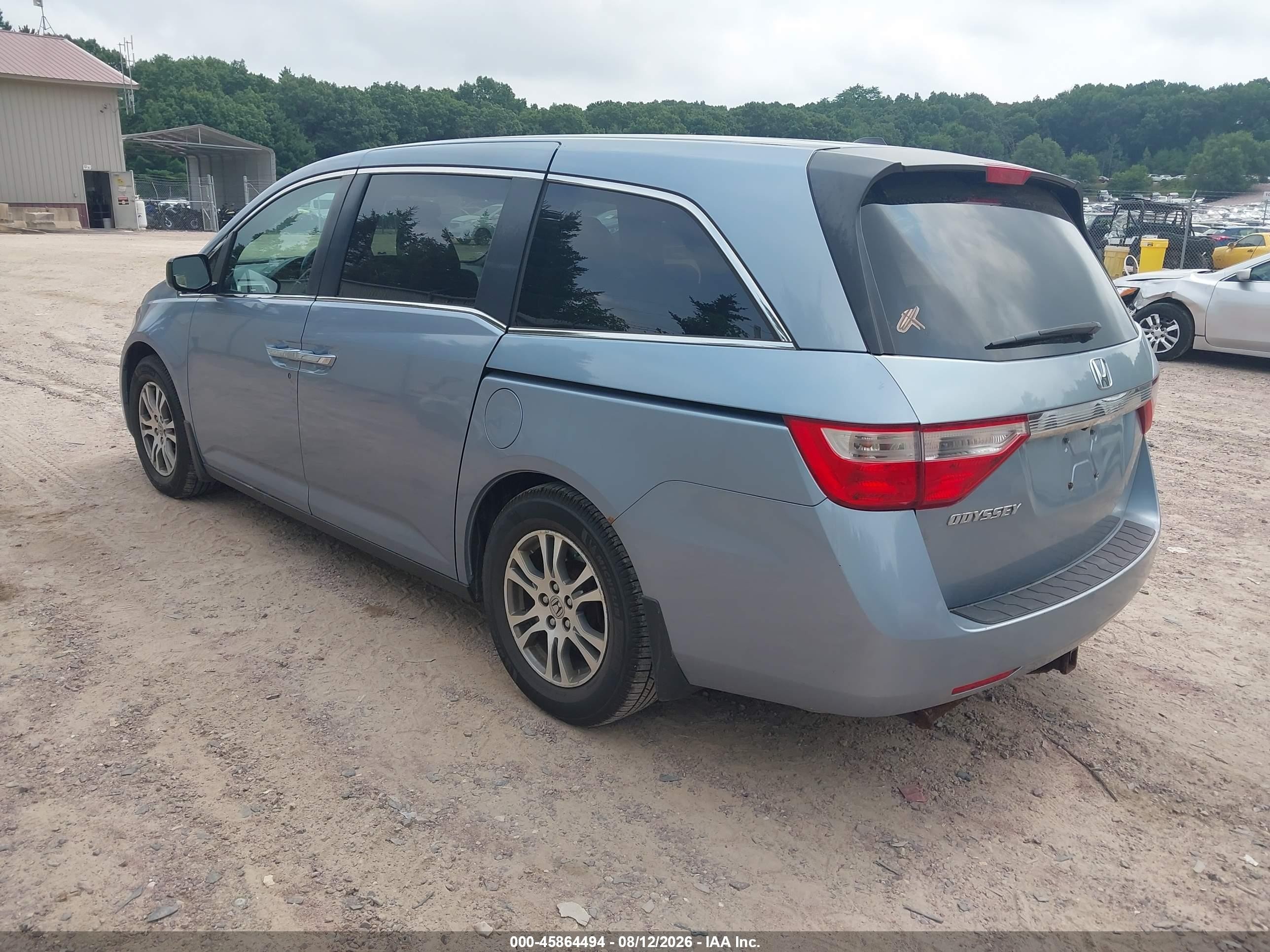 2013 Honda Odyssey Ex-l Light Blue vin: 5FNRL5H69DB001093