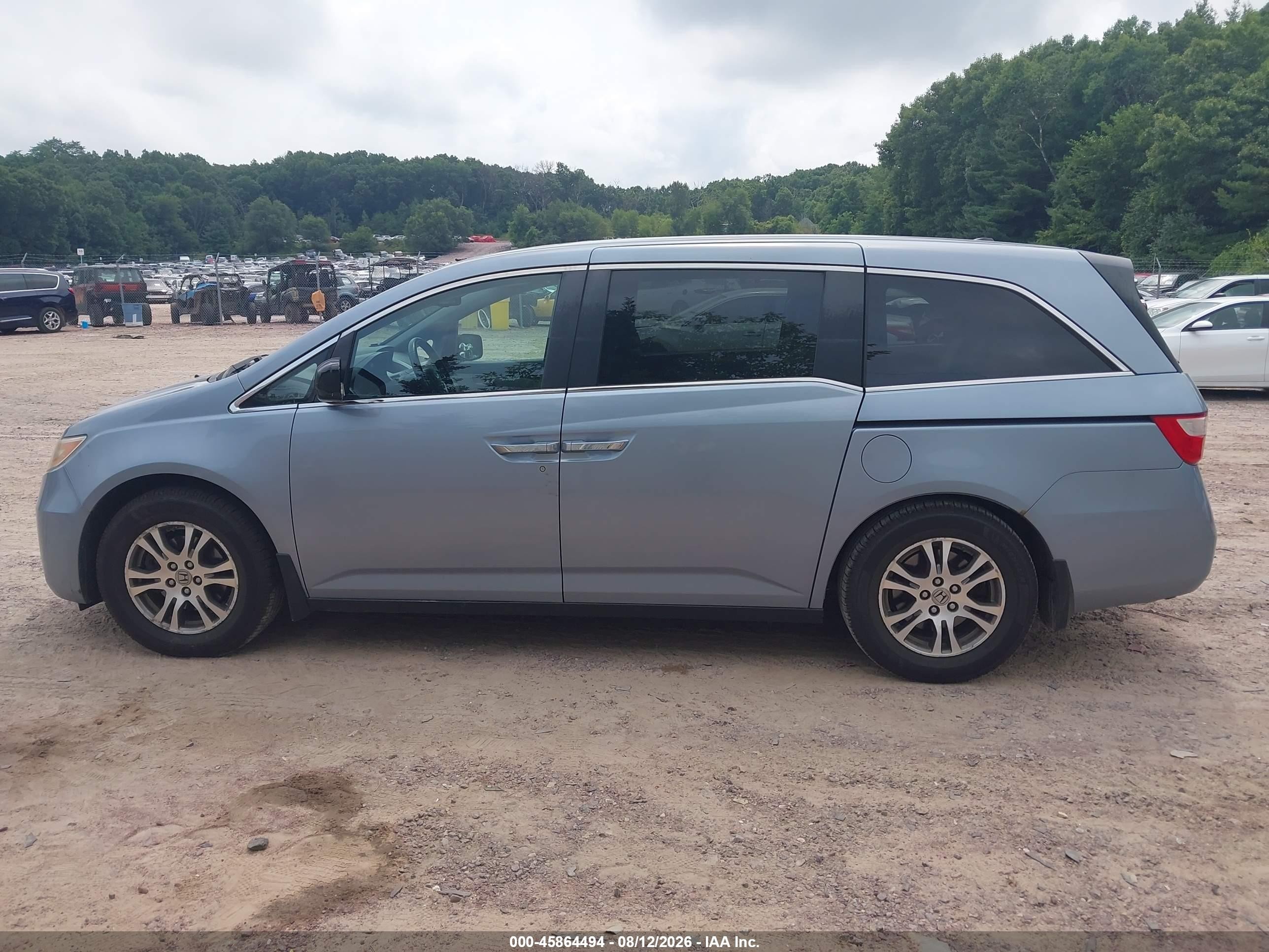 2013 Honda Odyssey Ex-l Light Blue vin: 5FNRL5H69DB001093
