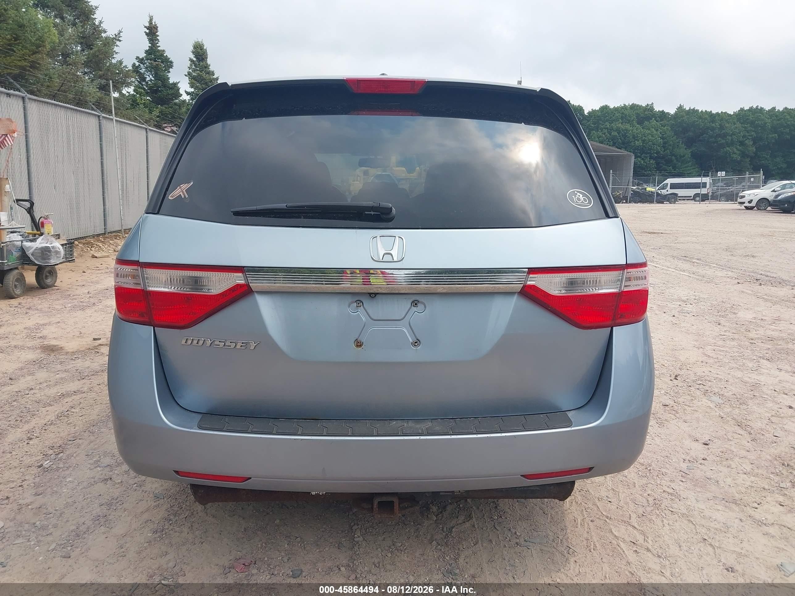 2013 Honda Odyssey Ex-l Light Blue vin: 5FNRL5H69DB001093