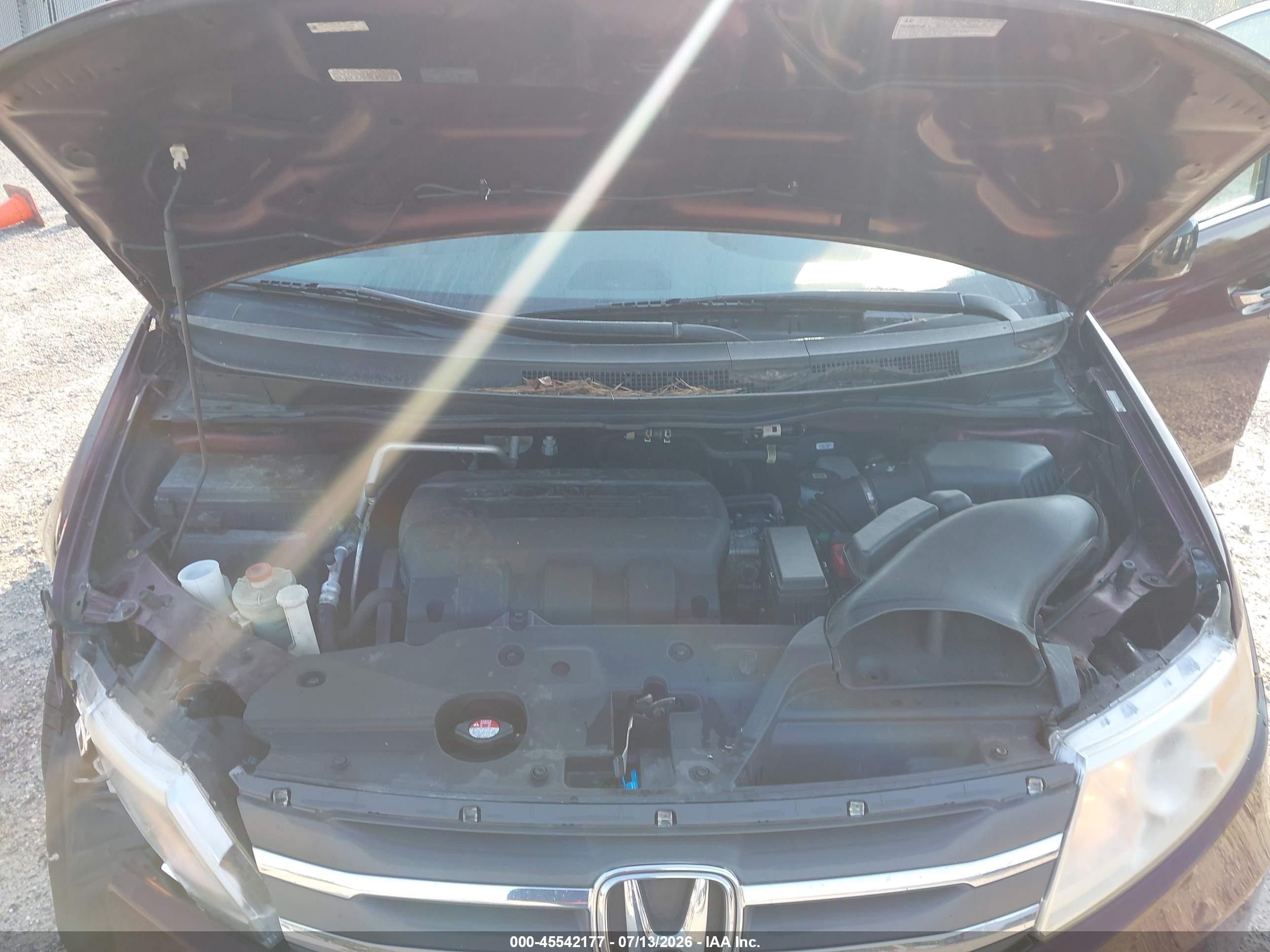 2013 Honda Odyssey Ex-l Maroon vin: 5FNRL5H69DB008836