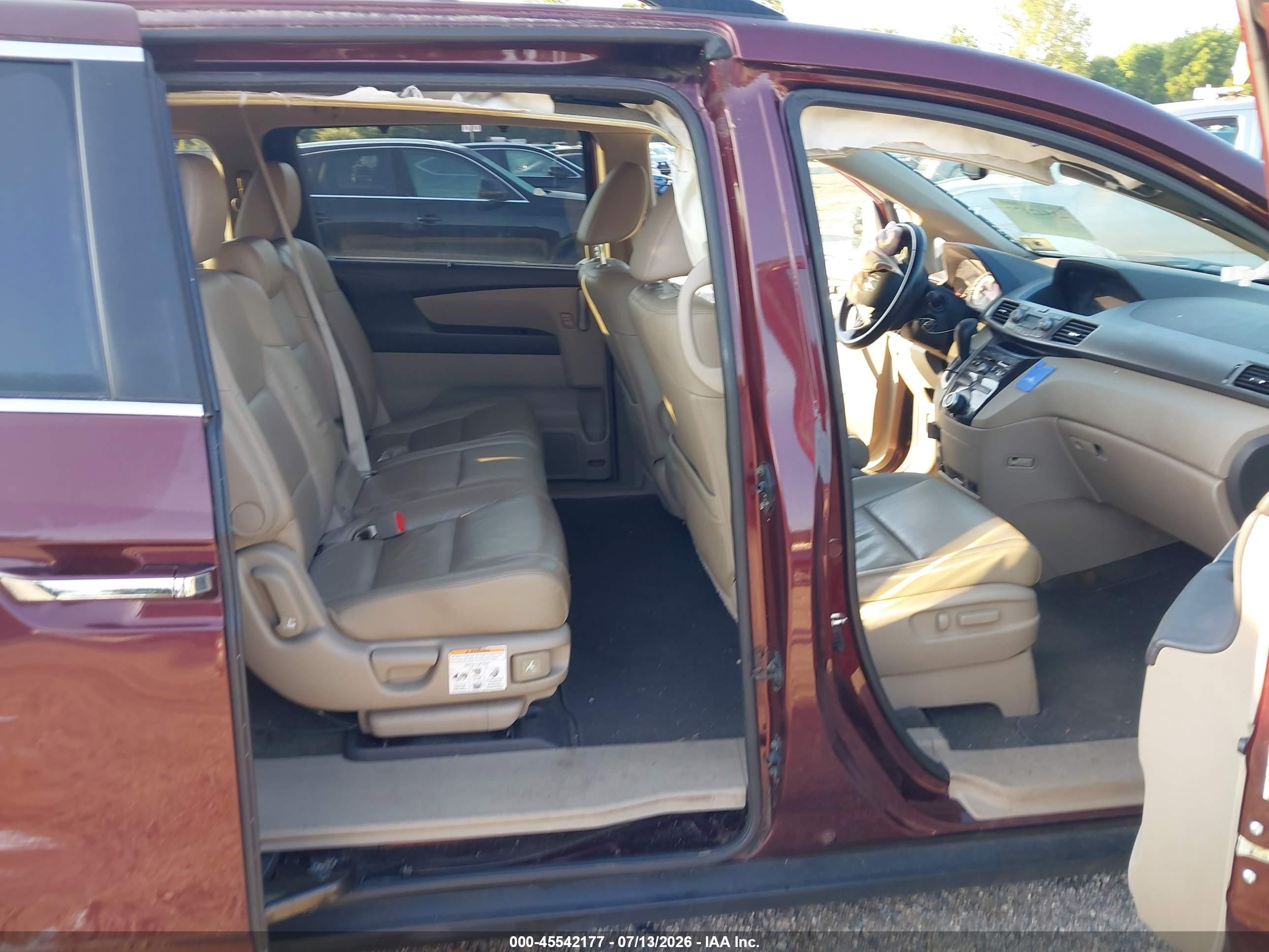 2013 Honda Odyssey Ex-l Maroon vin: 5FNRL5H69DB008836