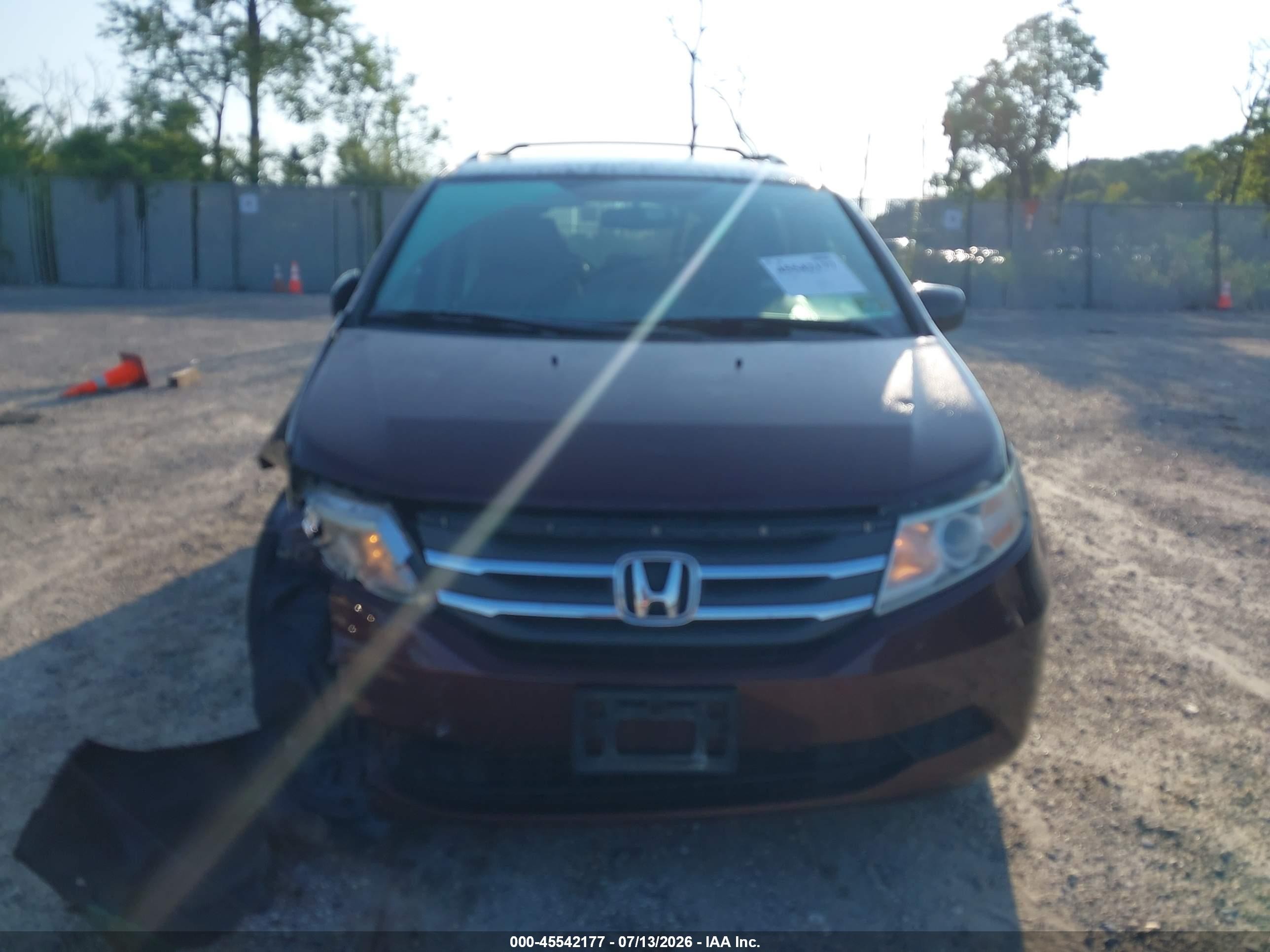 2013 Honda Odyssey Ex-l Maroon vin: 5FNRL5H69DB008836