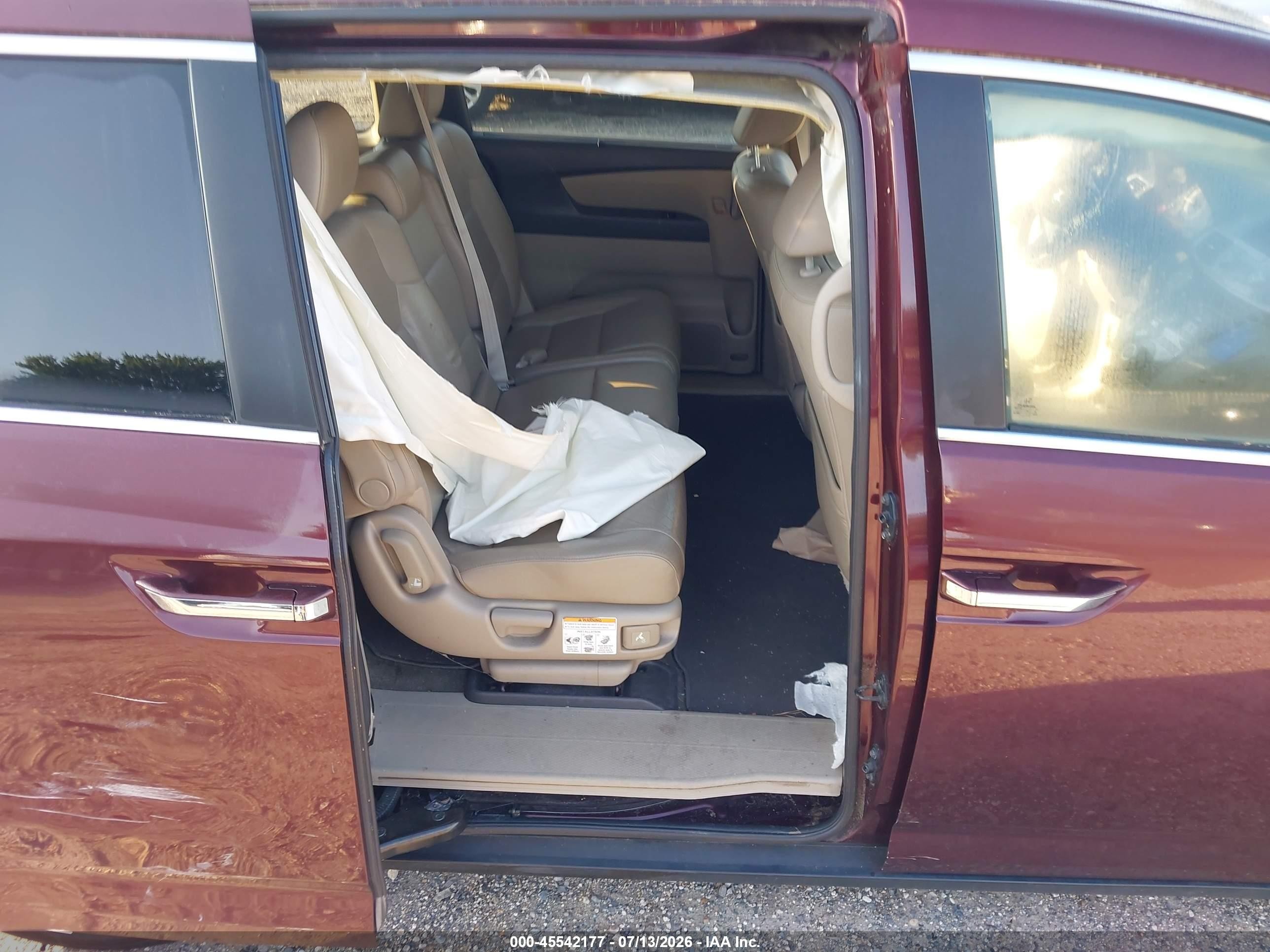 2013 Honda Odyssey Ex-l Maroon vin: 5FNRL5H69DB008836