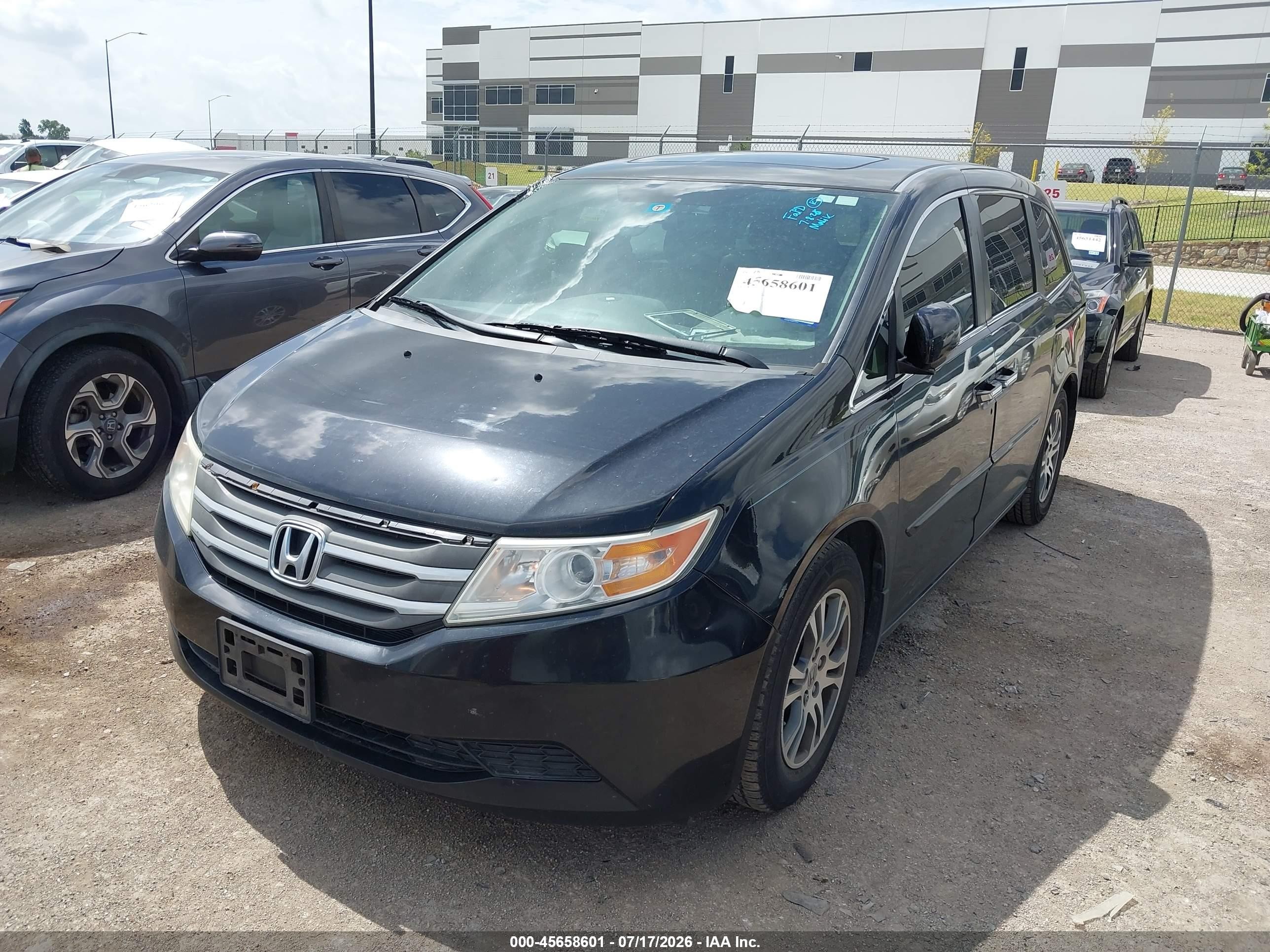 2013 Honda Odyssey Ex-l Black vin: 5FNRL5H69DB014555